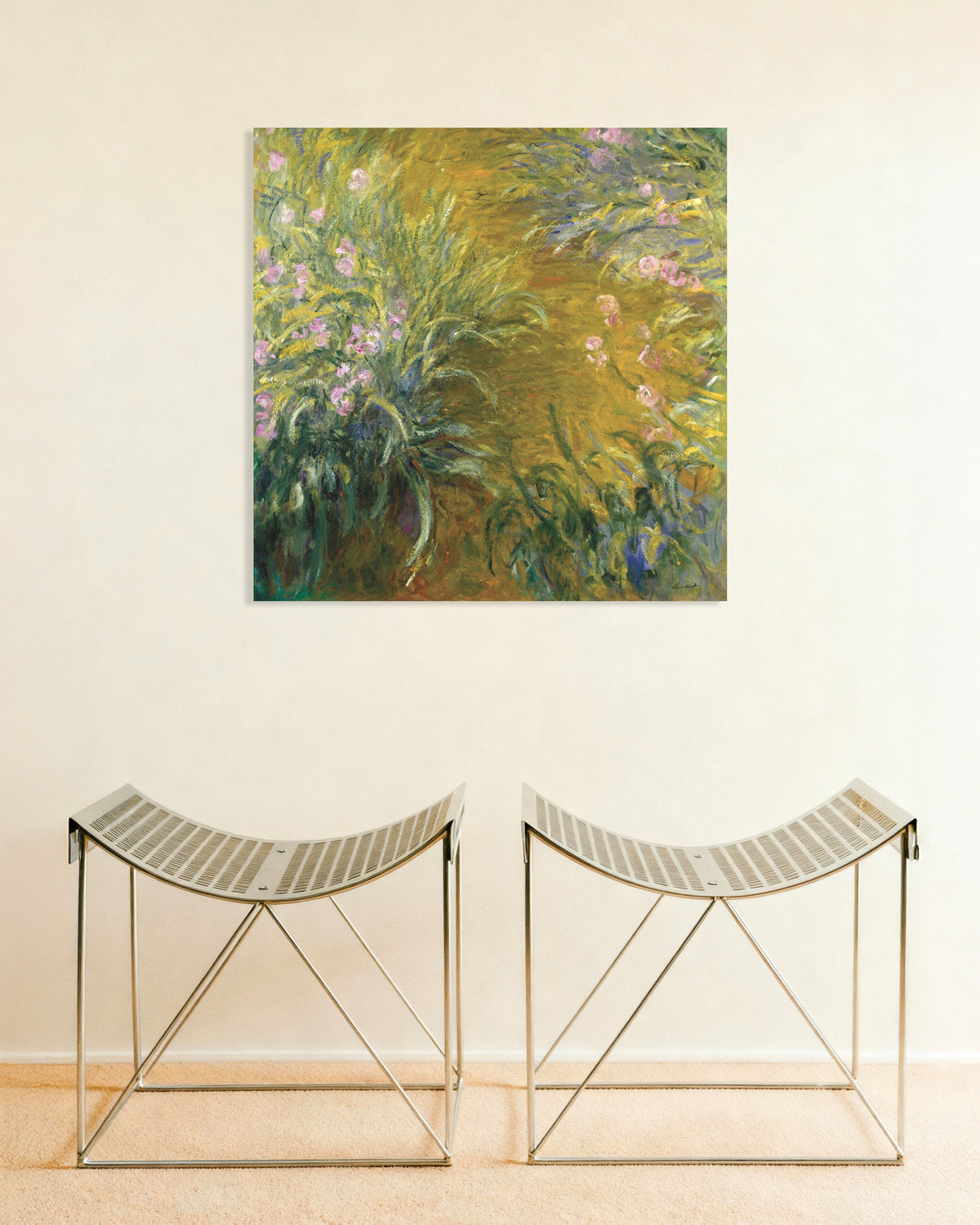 Poster of The Path through the Irises (1914–1917) by Claude Monet