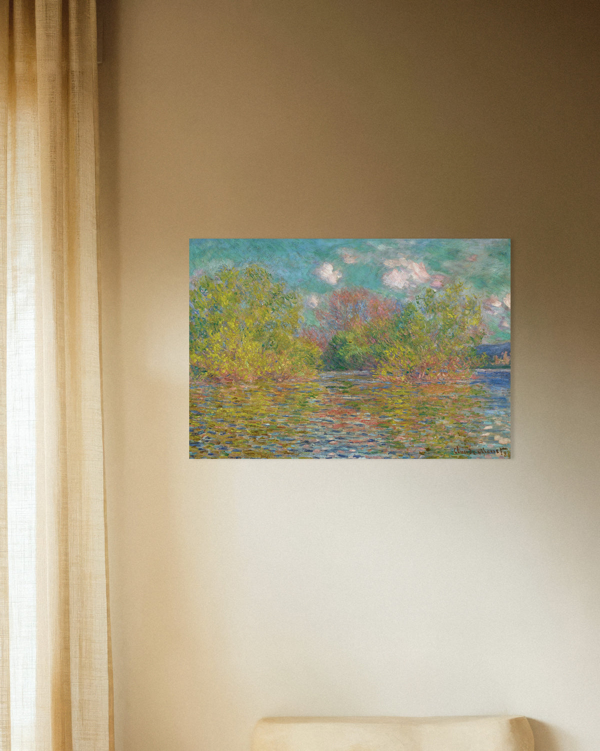 Poster of The Seine near Giverny (1888) by Claude Monet