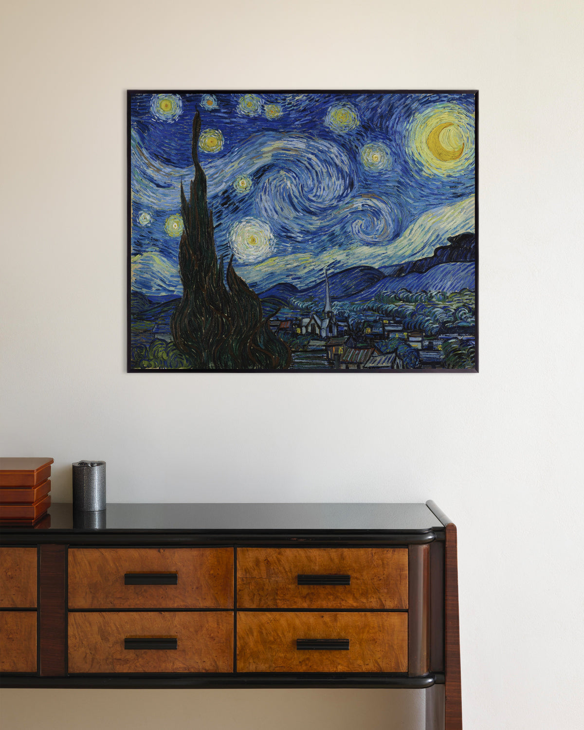 Poster of The Starry Night (1889) by Vincent van Gogh, with metal frame