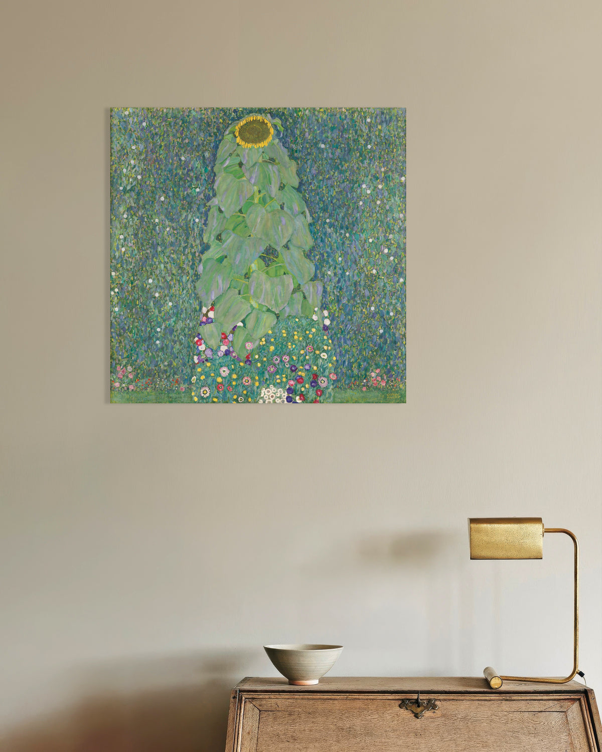 Poster of The Sunflower (1907–1908) by Gustav Klimt