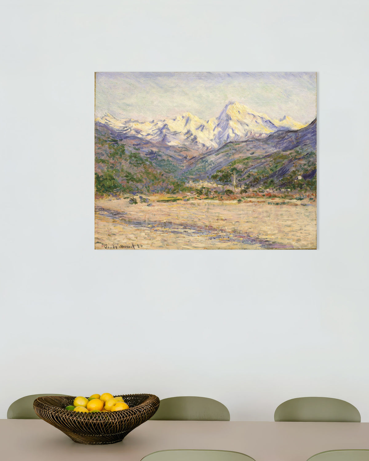 Poster of The Valley of the Nervia (1884) by Claude Monet