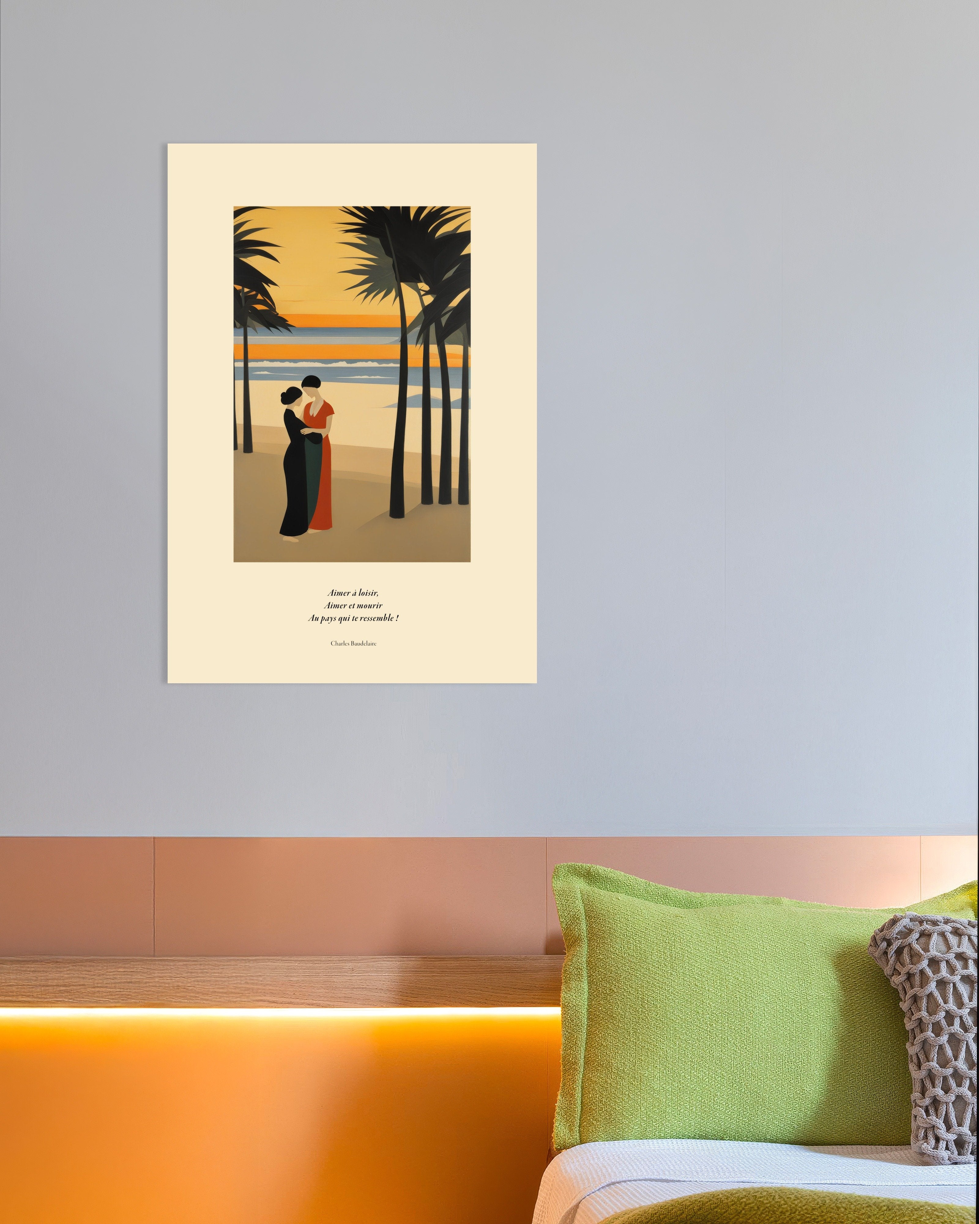 Poster of To love at leisure, Baudelaire, french