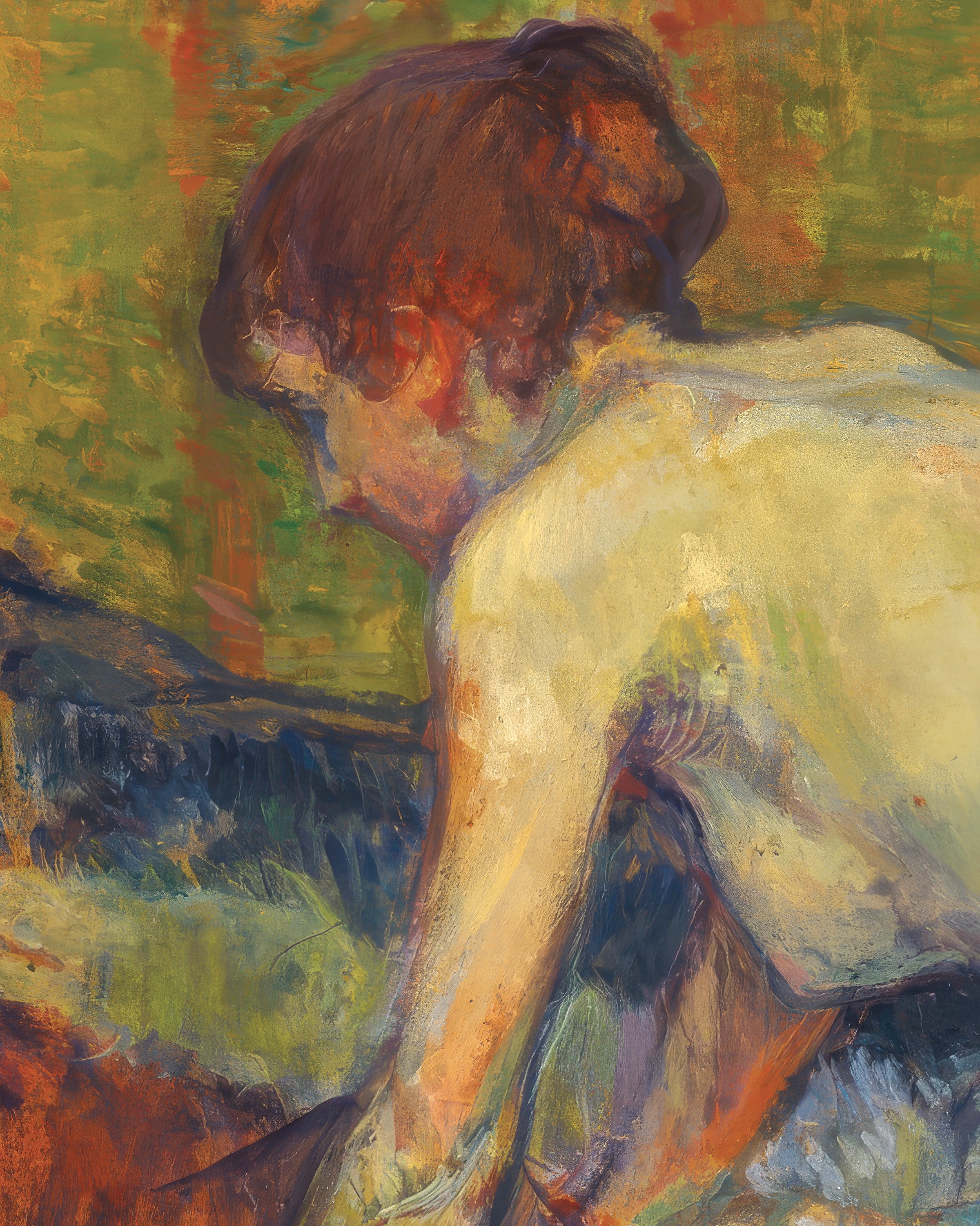 Red-Headed Nude Crouching by Henri de Toulouse-Lautrec Print