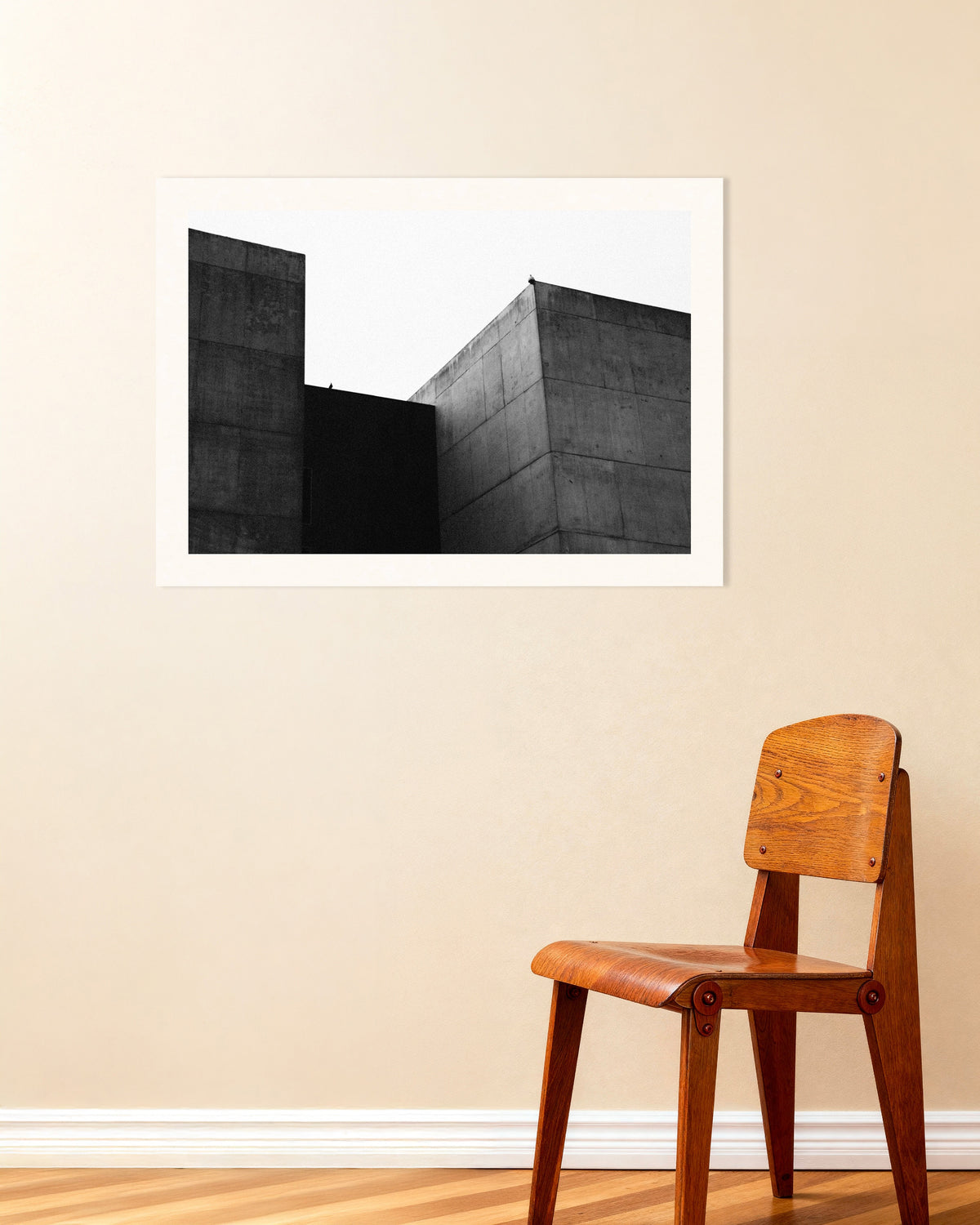Poster of Two Concrete Blocks and a Bird