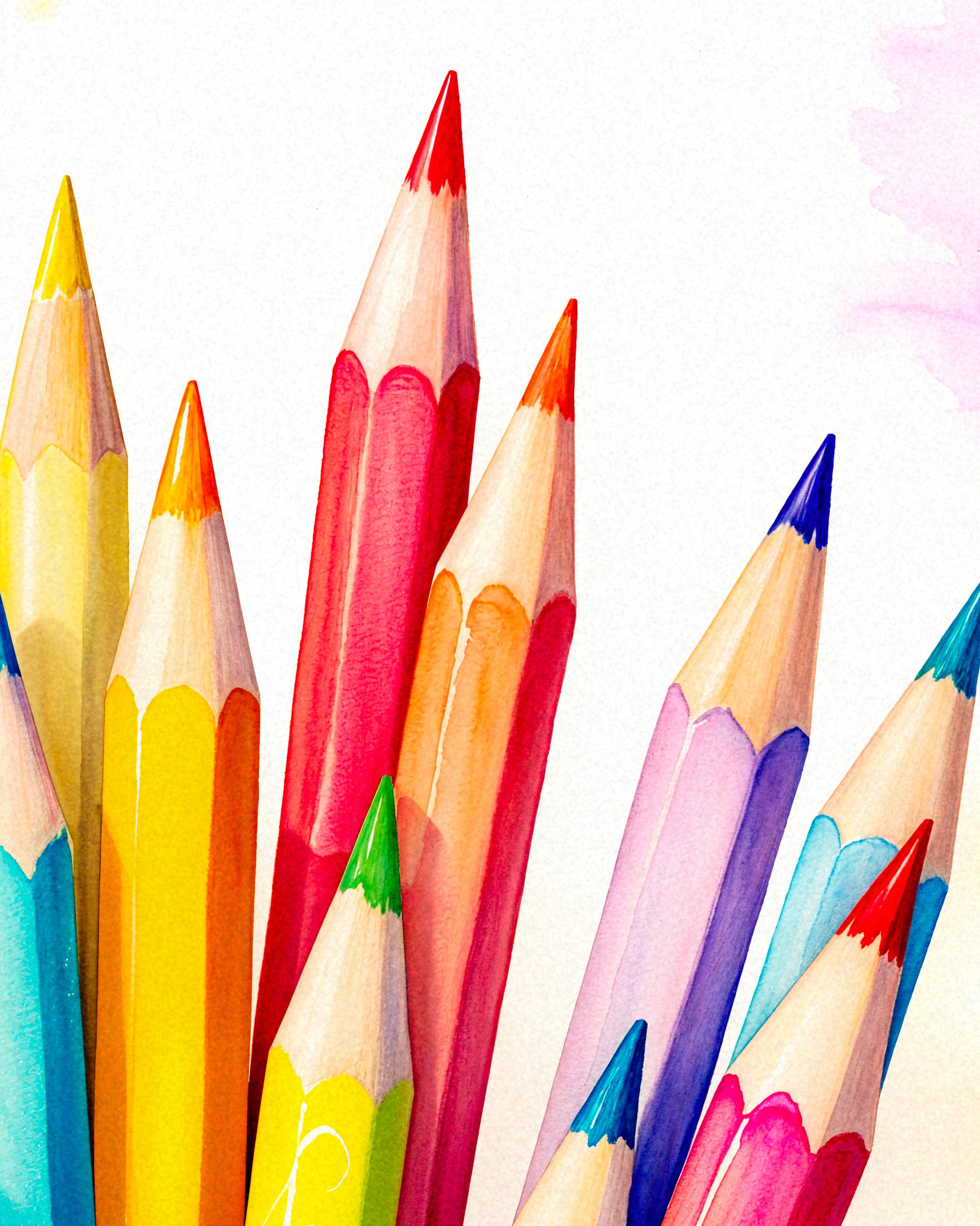 Watercolour pencils artwork – Print