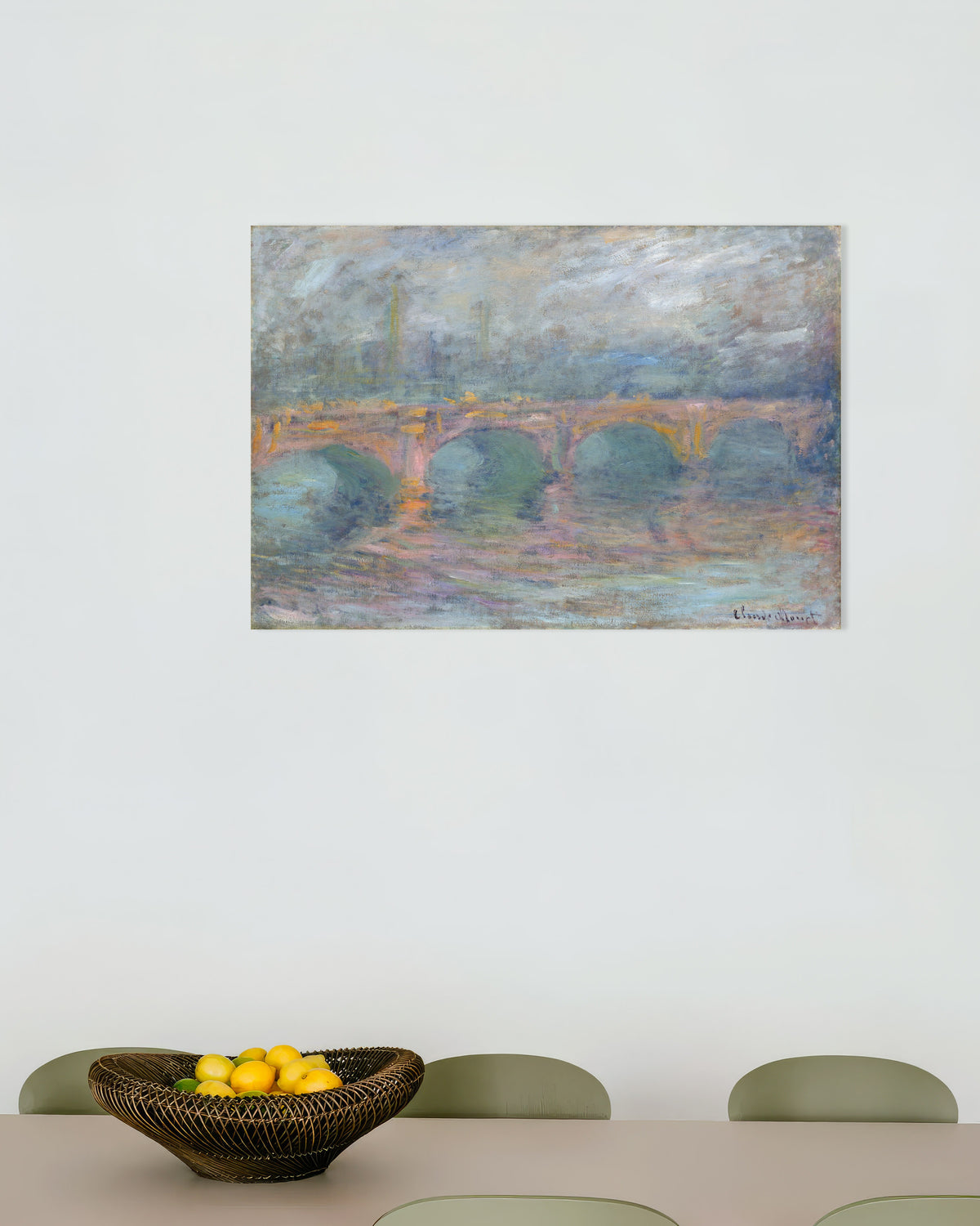 Poster of Waterloo Bridge, London, at Sunset (1904) by Claude Monet