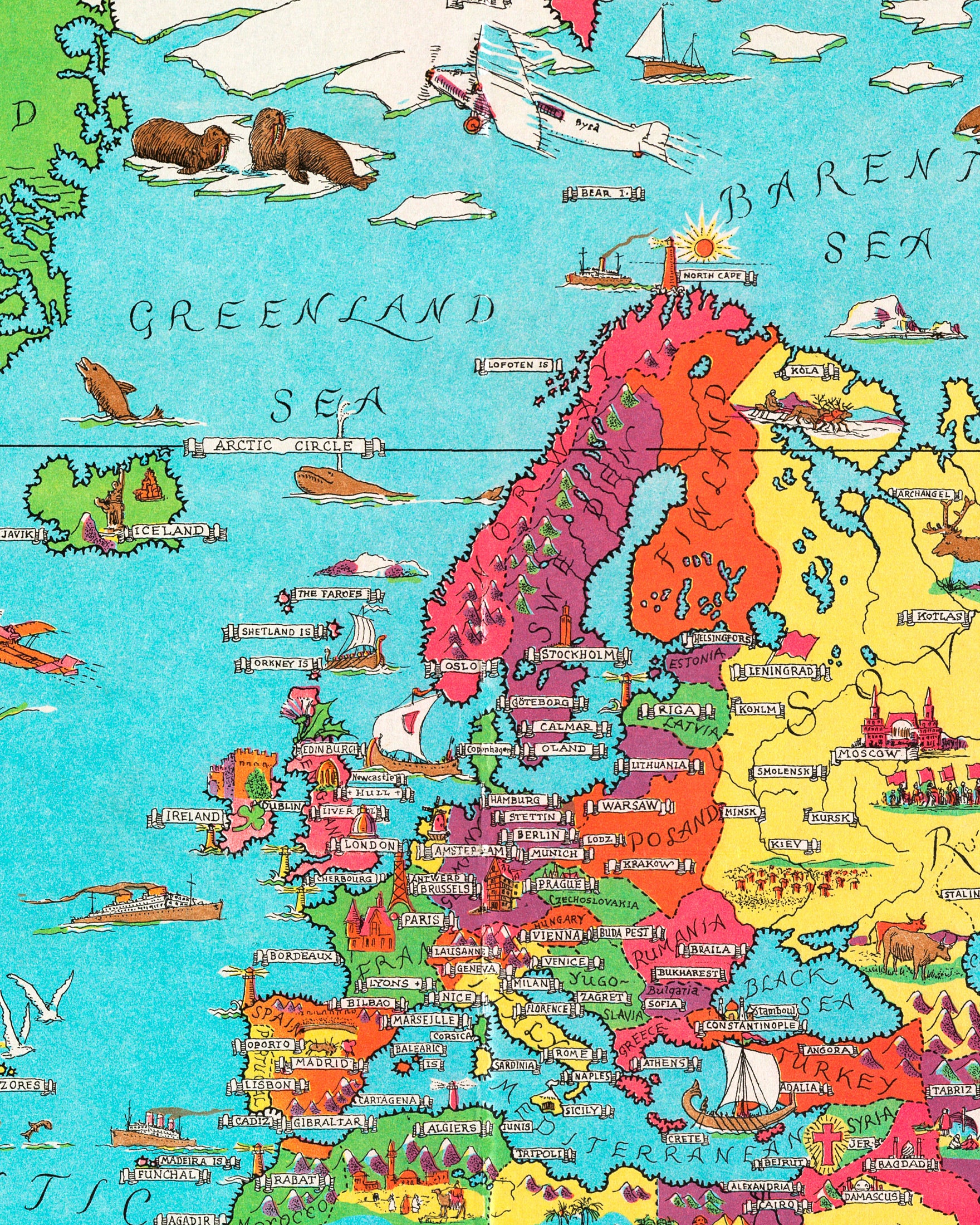 Vintage World Map (1931) – Print
