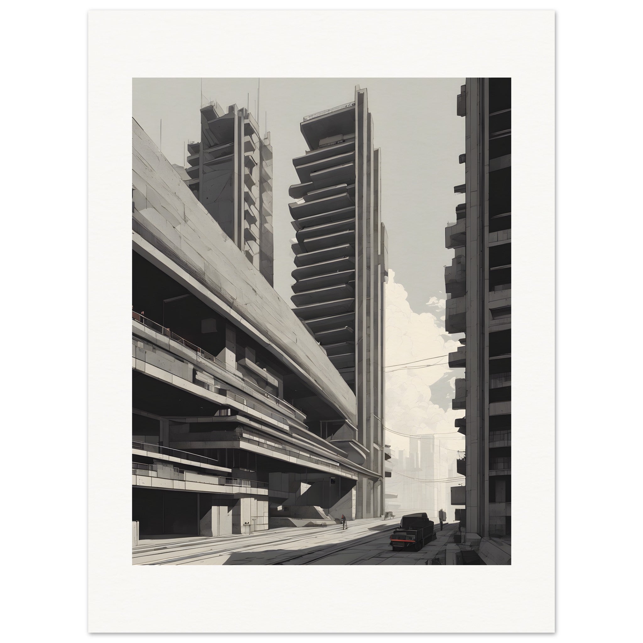Lo-fi, Brutalist architecture - Poster