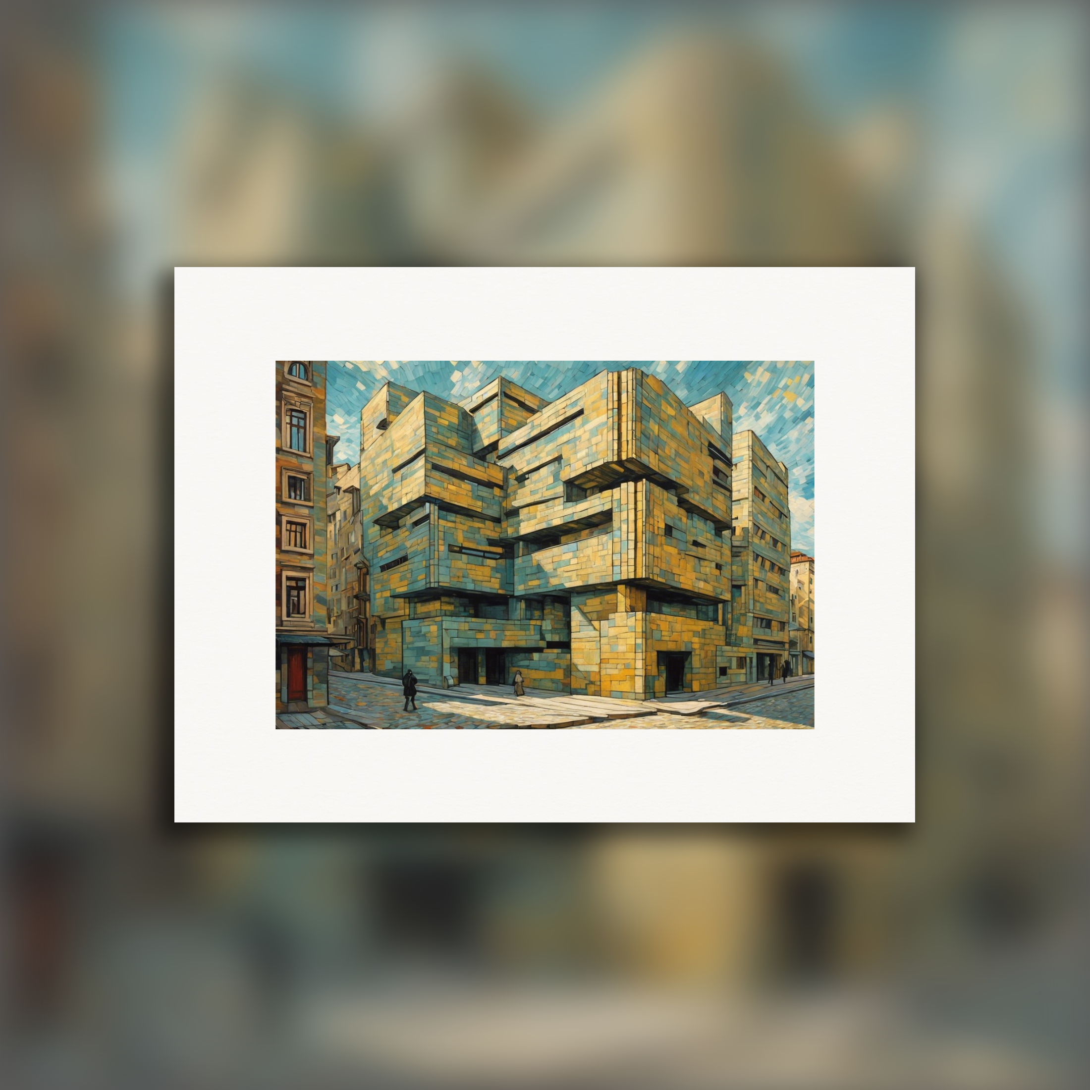 Painting capturing the passionate turbulence of nature and human emotion, Architecture - Poster