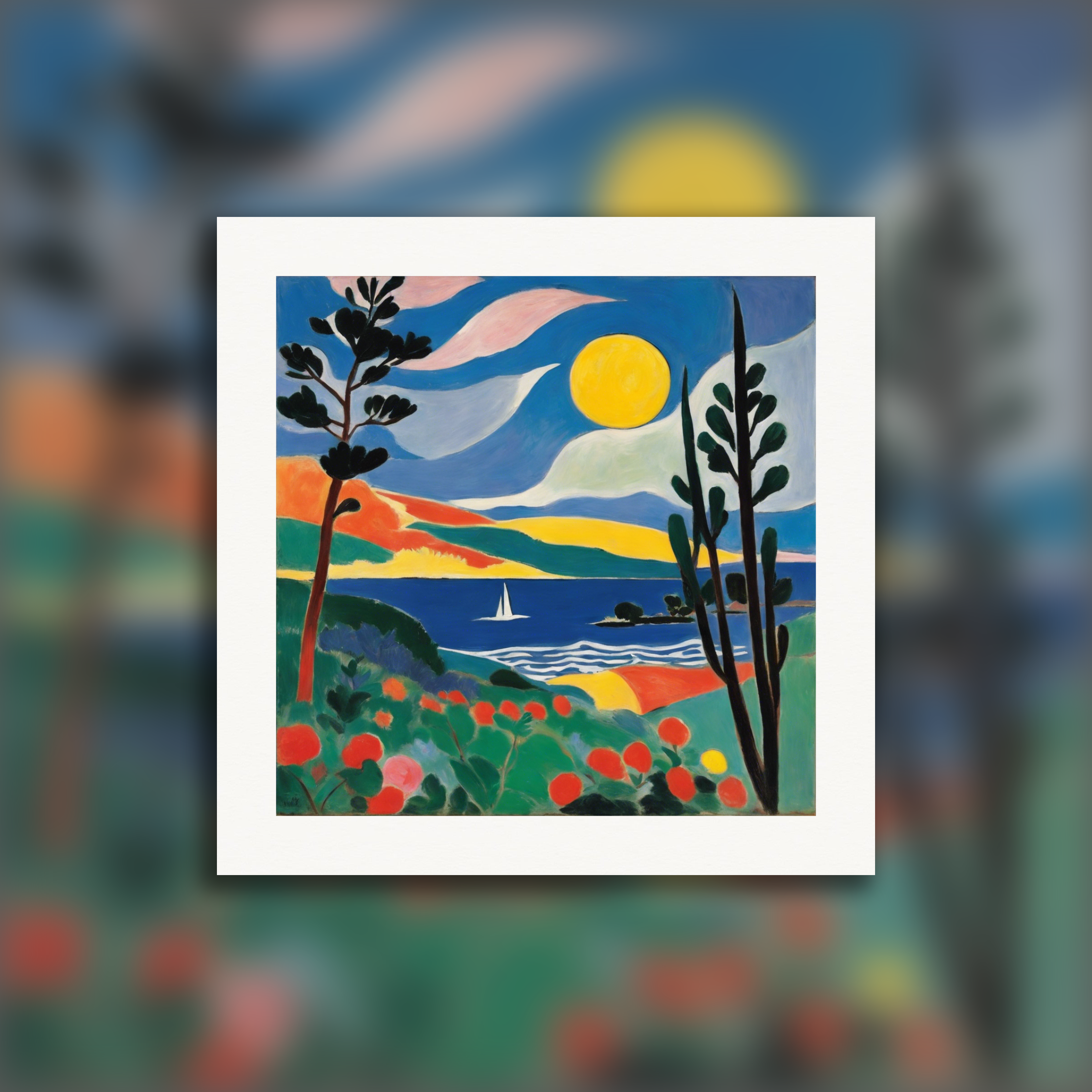 Evocative and abstract forms, artistic finesse, Moon – Print