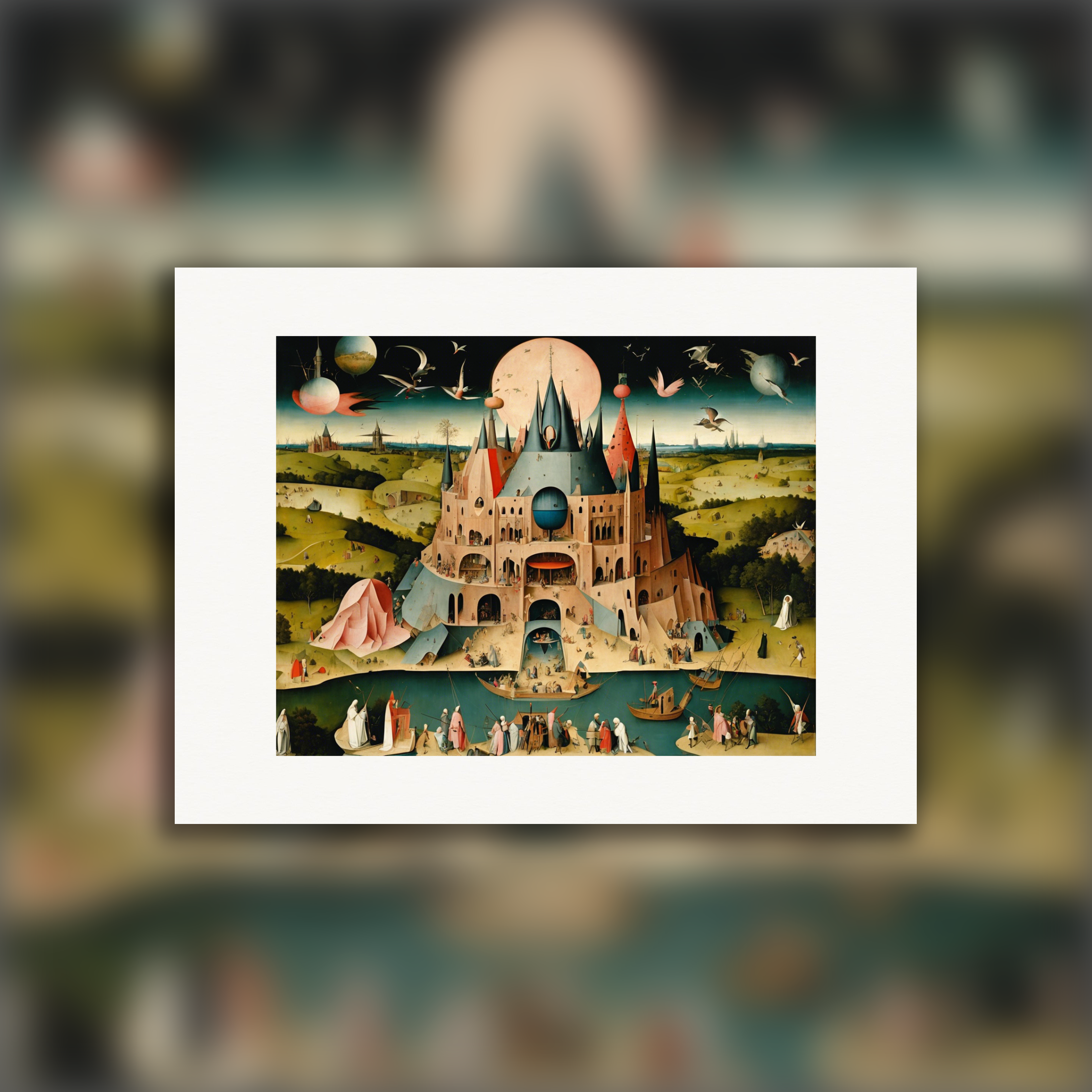 Ethical parables and turbulent depictions of paradise and perdition, stark brutalist design – Print