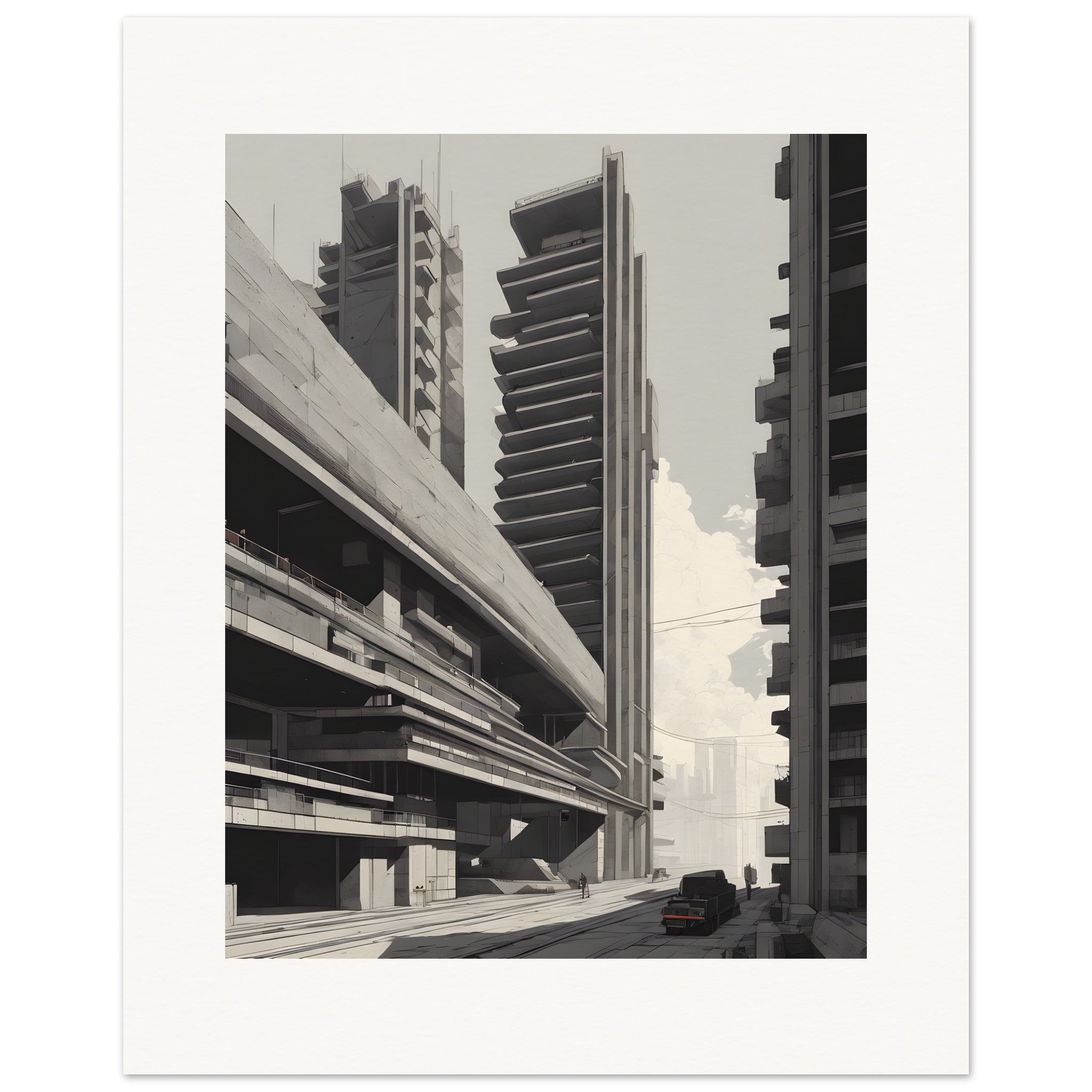 Lo-fi, Brutalist architecture – Art Print