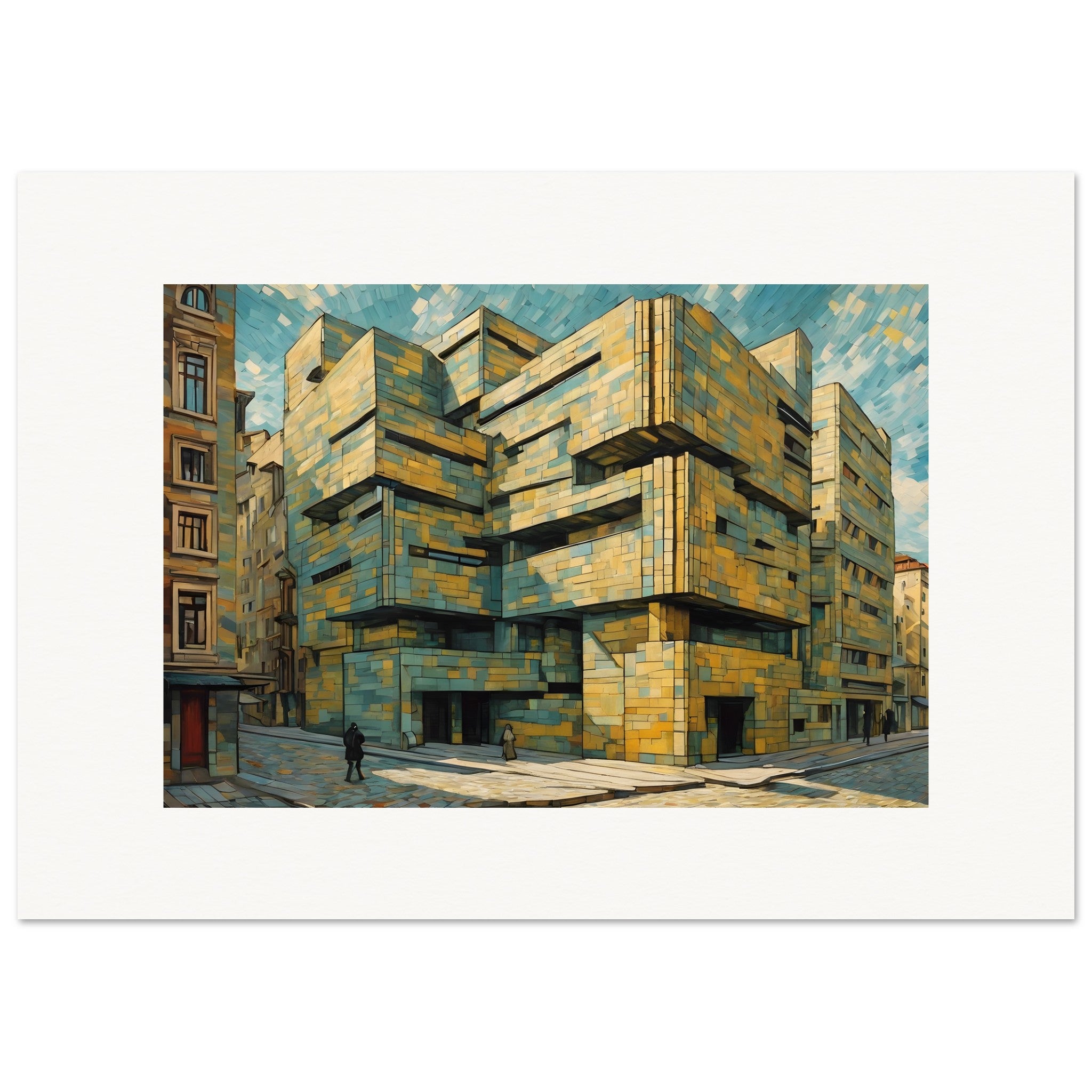 Painting capturing the passionate turbulence of nature and human emotion, Architecture - Poster