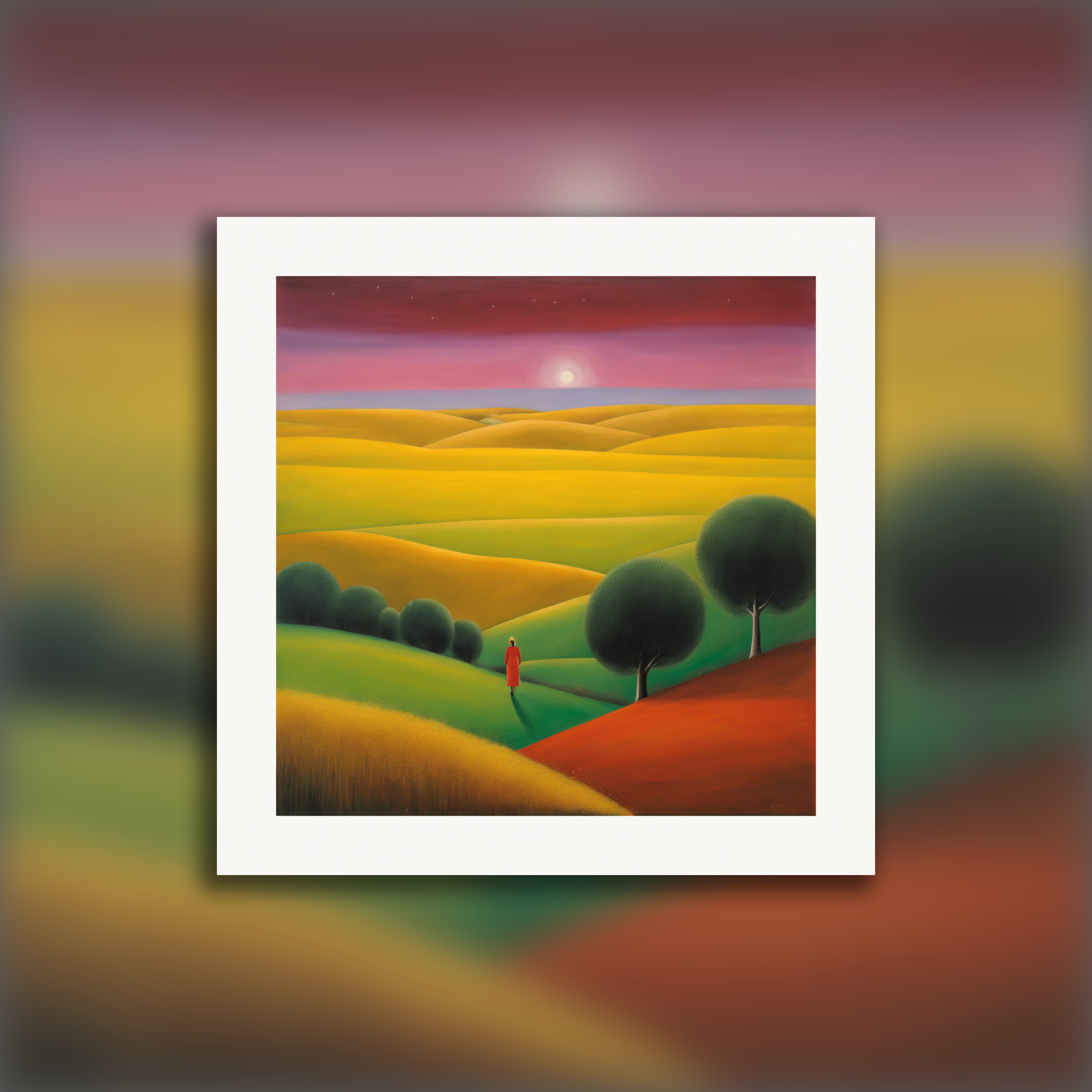 Abstract expressionism, walking on land - Poster