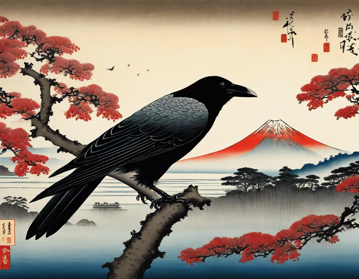 Evocative ukiyo-e scenes, transient instants, Crow – Print