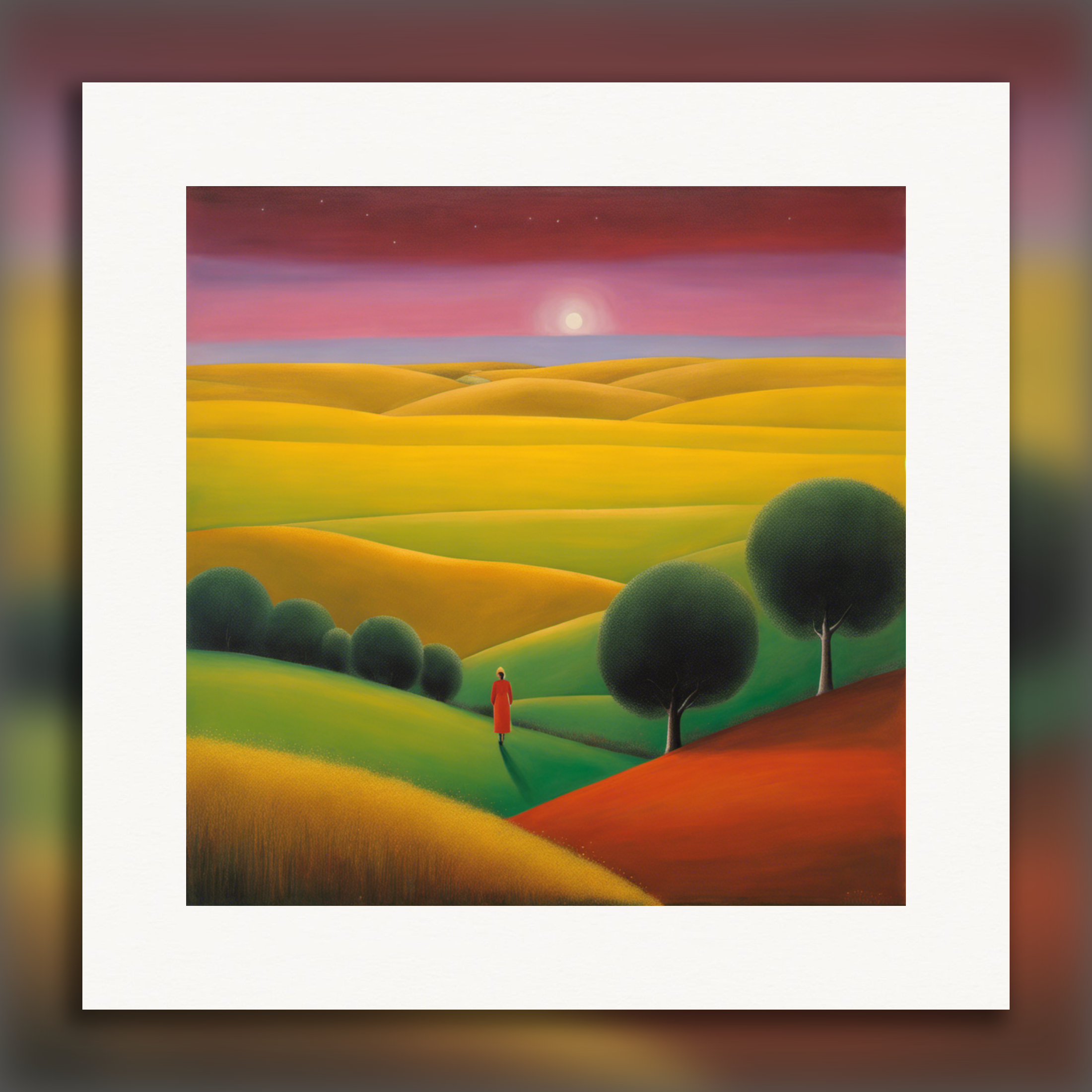 Abstract expressionism, walking on land - Poster