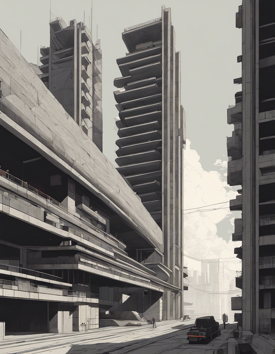 Lo-fi, Brutalist architecture – Art Print