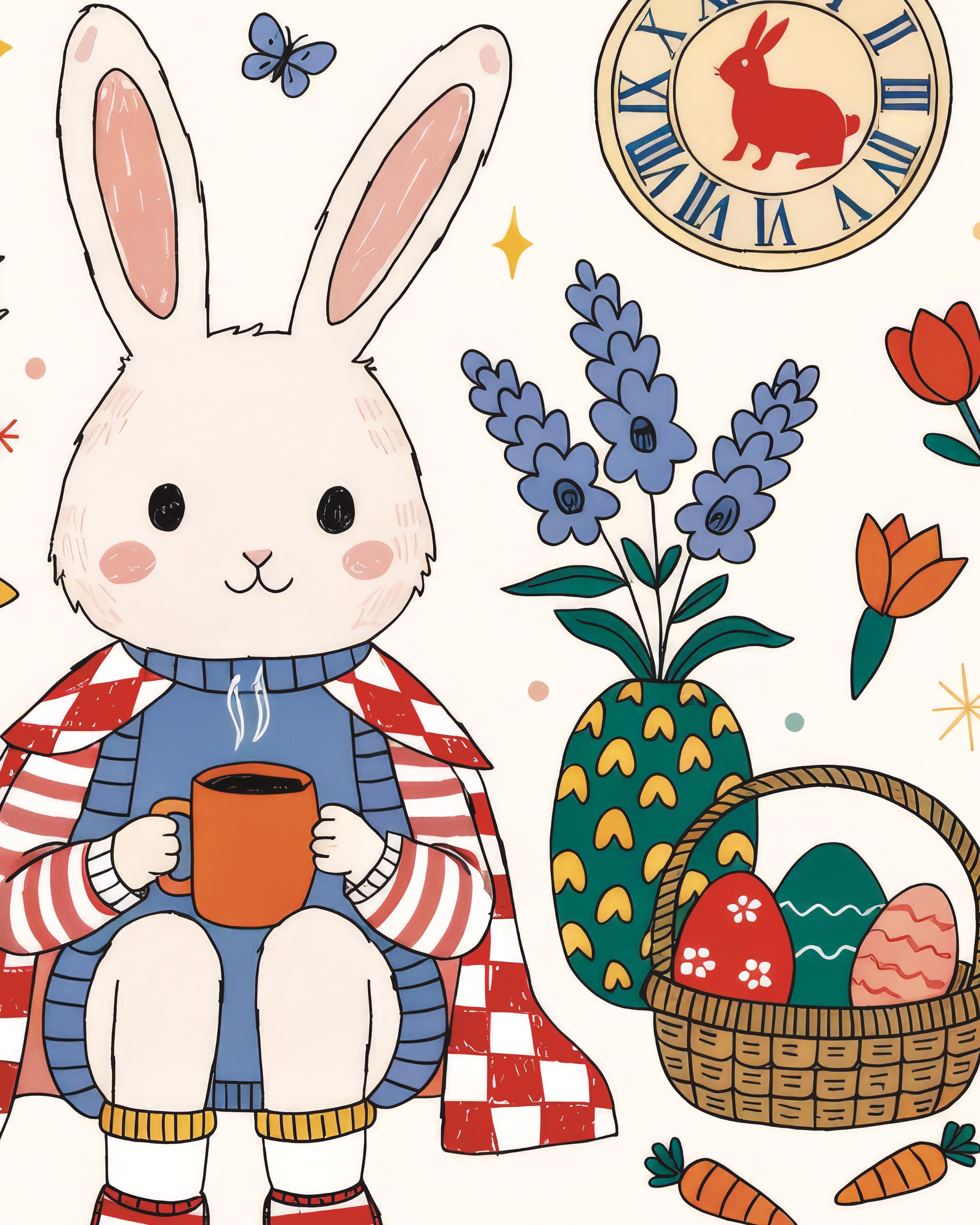 Easter British-Style Bunny Poster