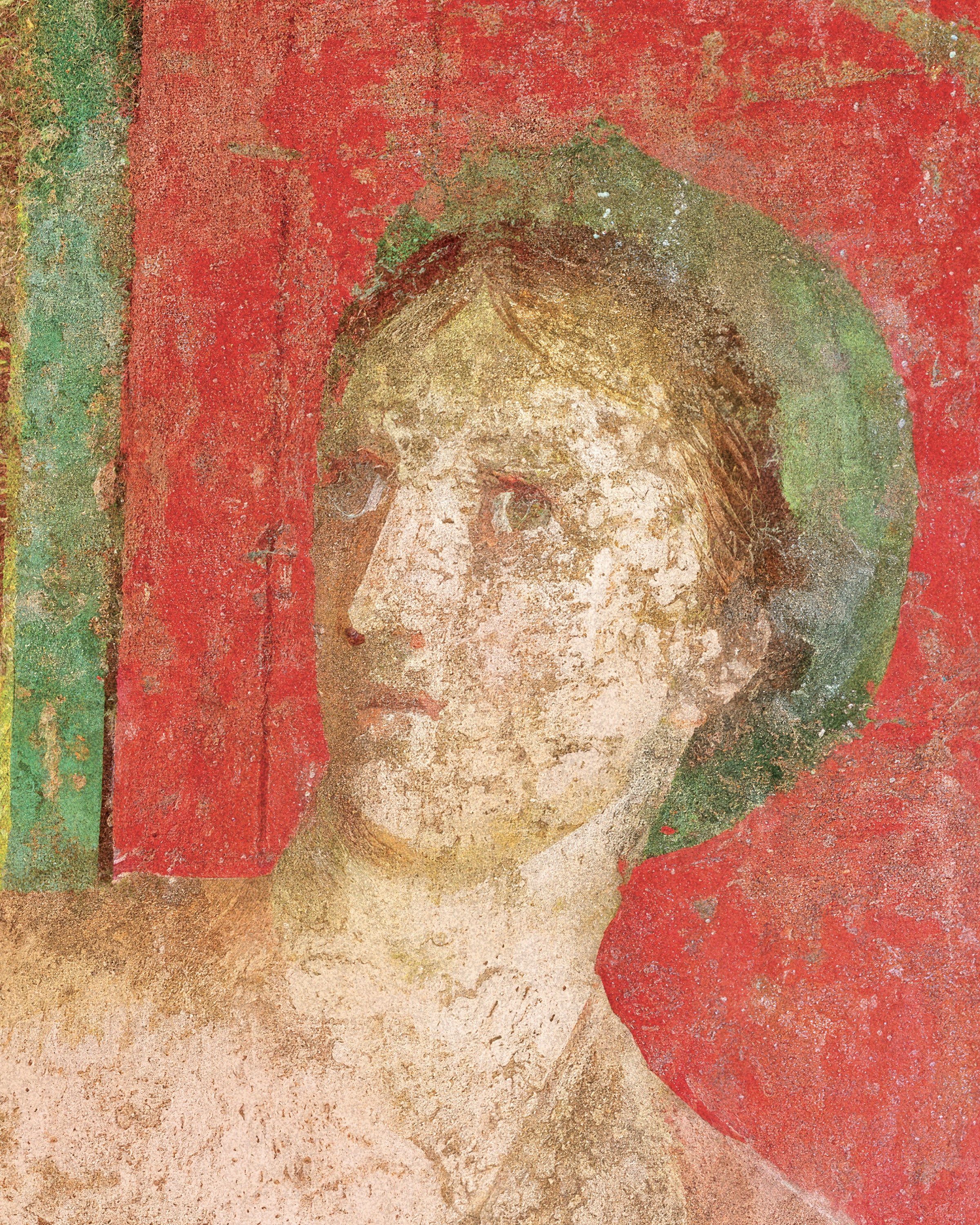 Woman comforting initiate fresco art print