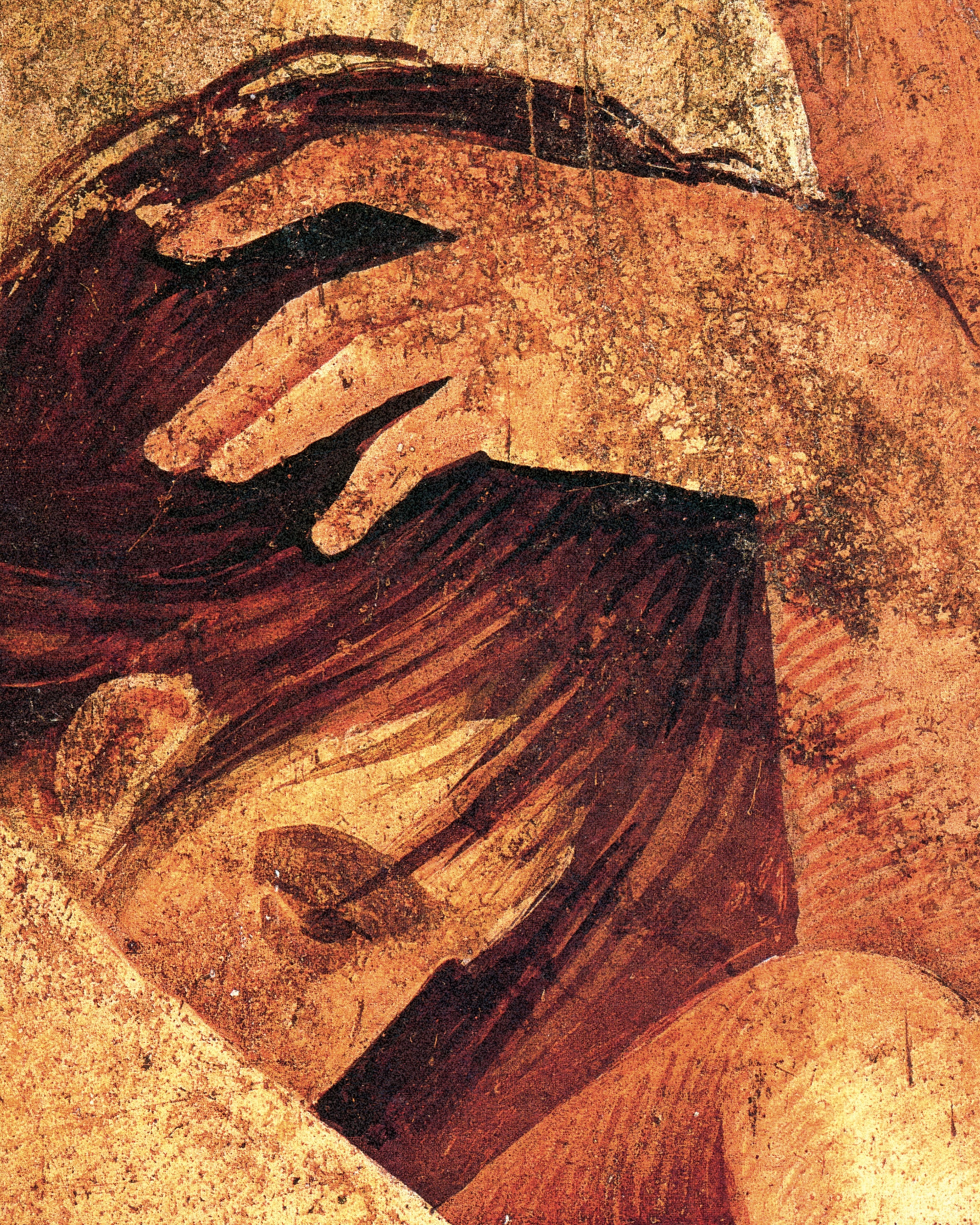 Woman offering solace to initiate from Villa of the Mysteries poster