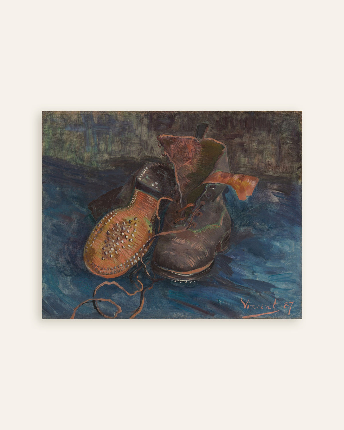 Poster of A Pair of Boots (1887) by Vincent van Gogh, thumbnail