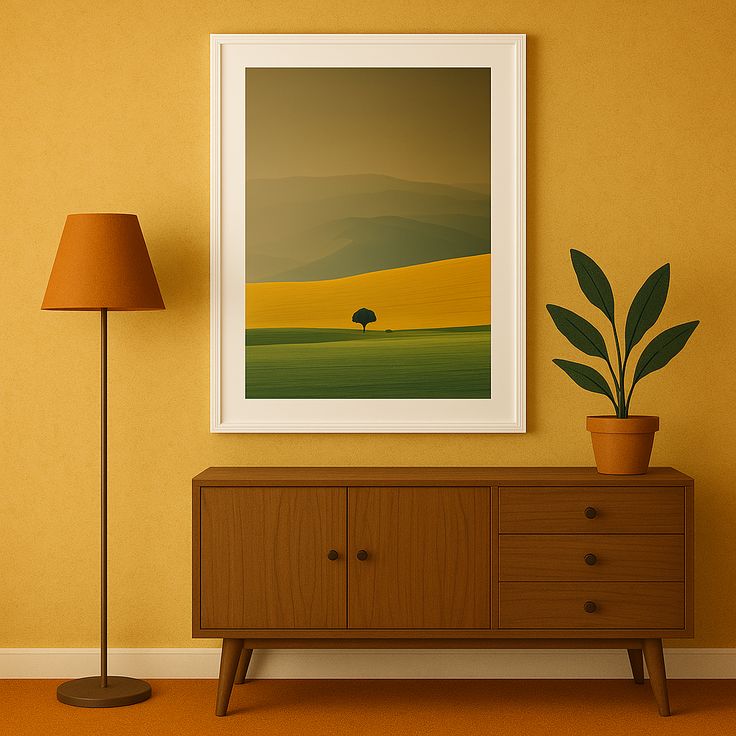 Colorful and abstract images, capturing geometric compositions in landscapes - Poster