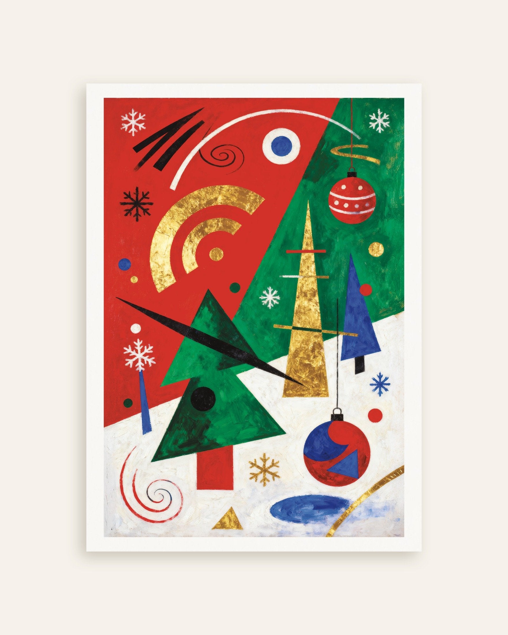 Poster of Abstract Christmas art print, thumbnail