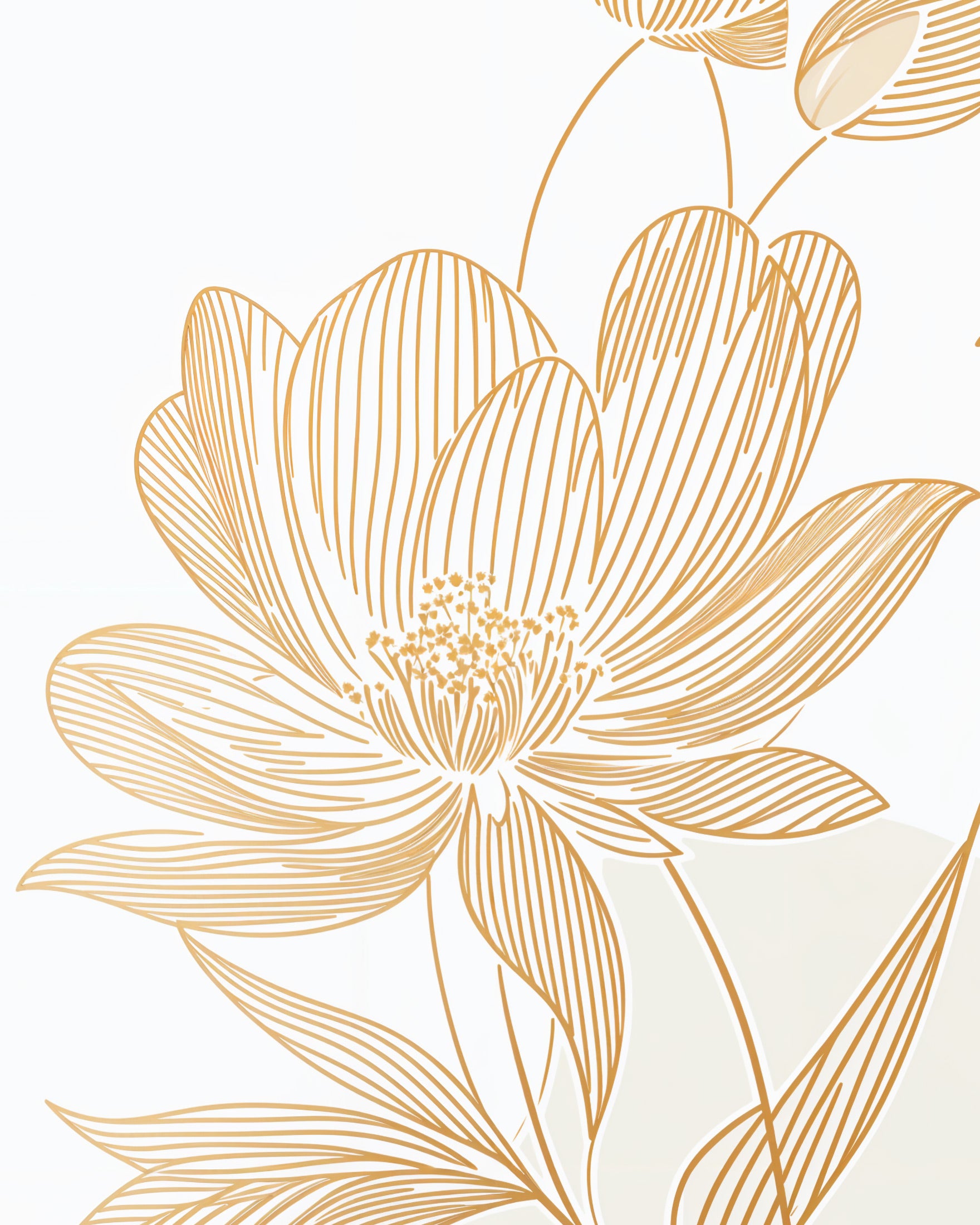 Floral Design Against a Soft Cream Backdrop – Print
