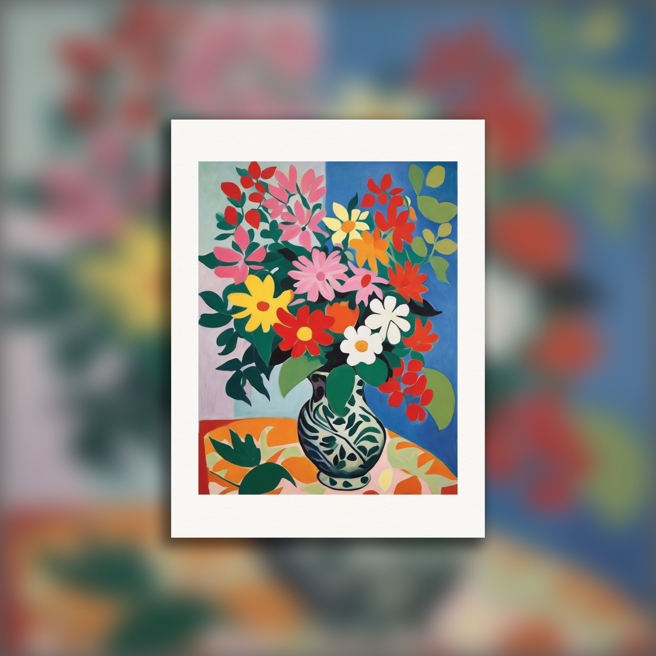 Evocative and abstract forms, artful finesse, Floral Design – Print