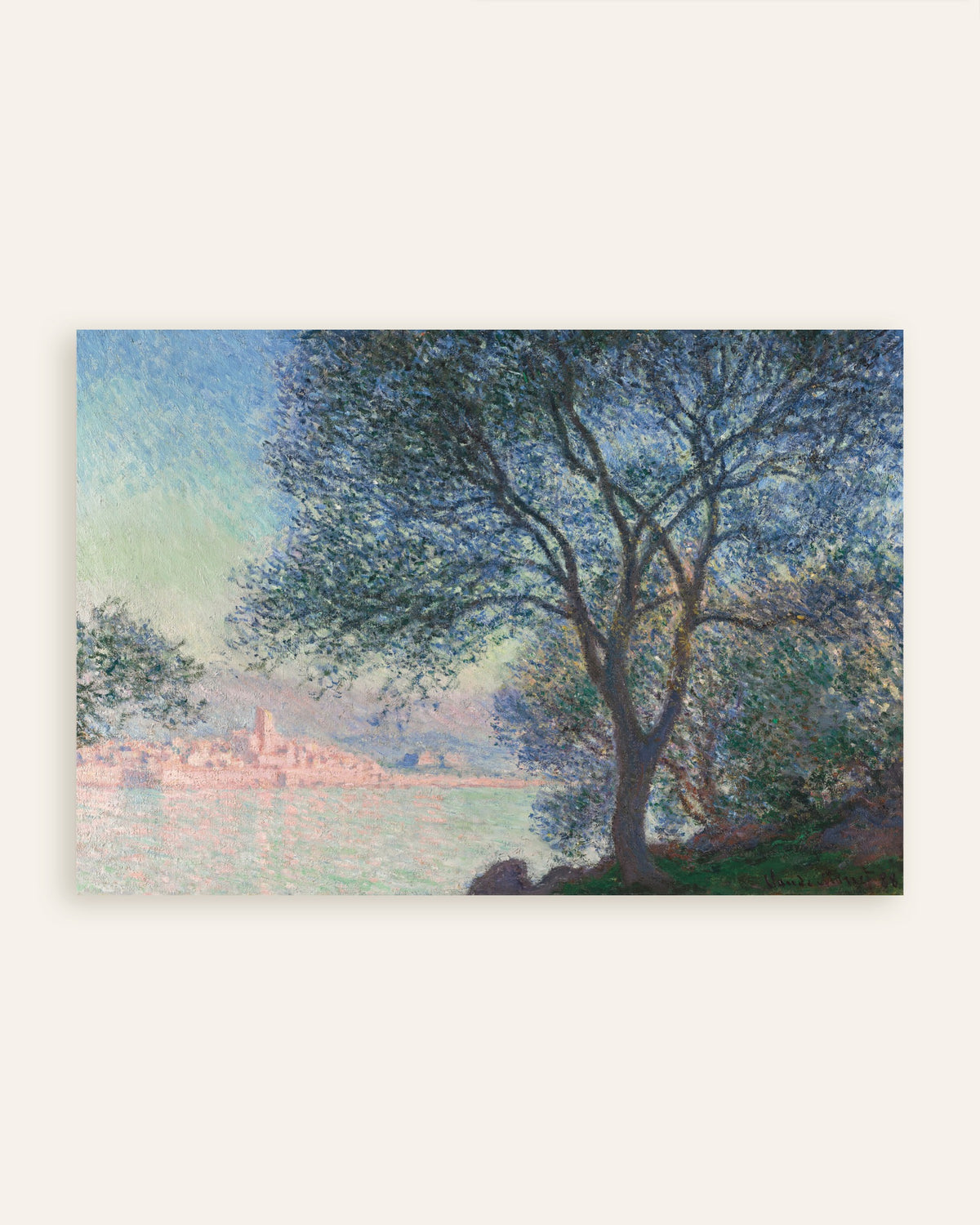 Poster of Antibes Seen from La Salis (1888) by Claude Monet, thumbnail