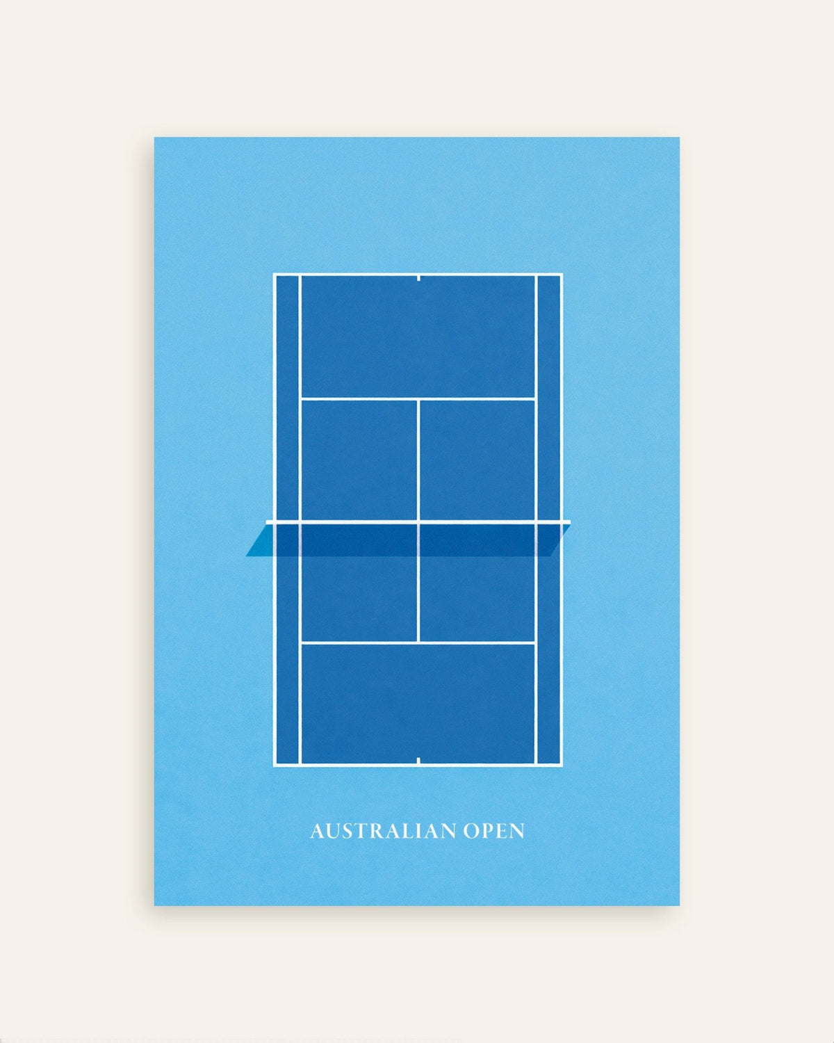 Poster of Australian Open tennis poster – Minimalist blue court art print, thumbnail