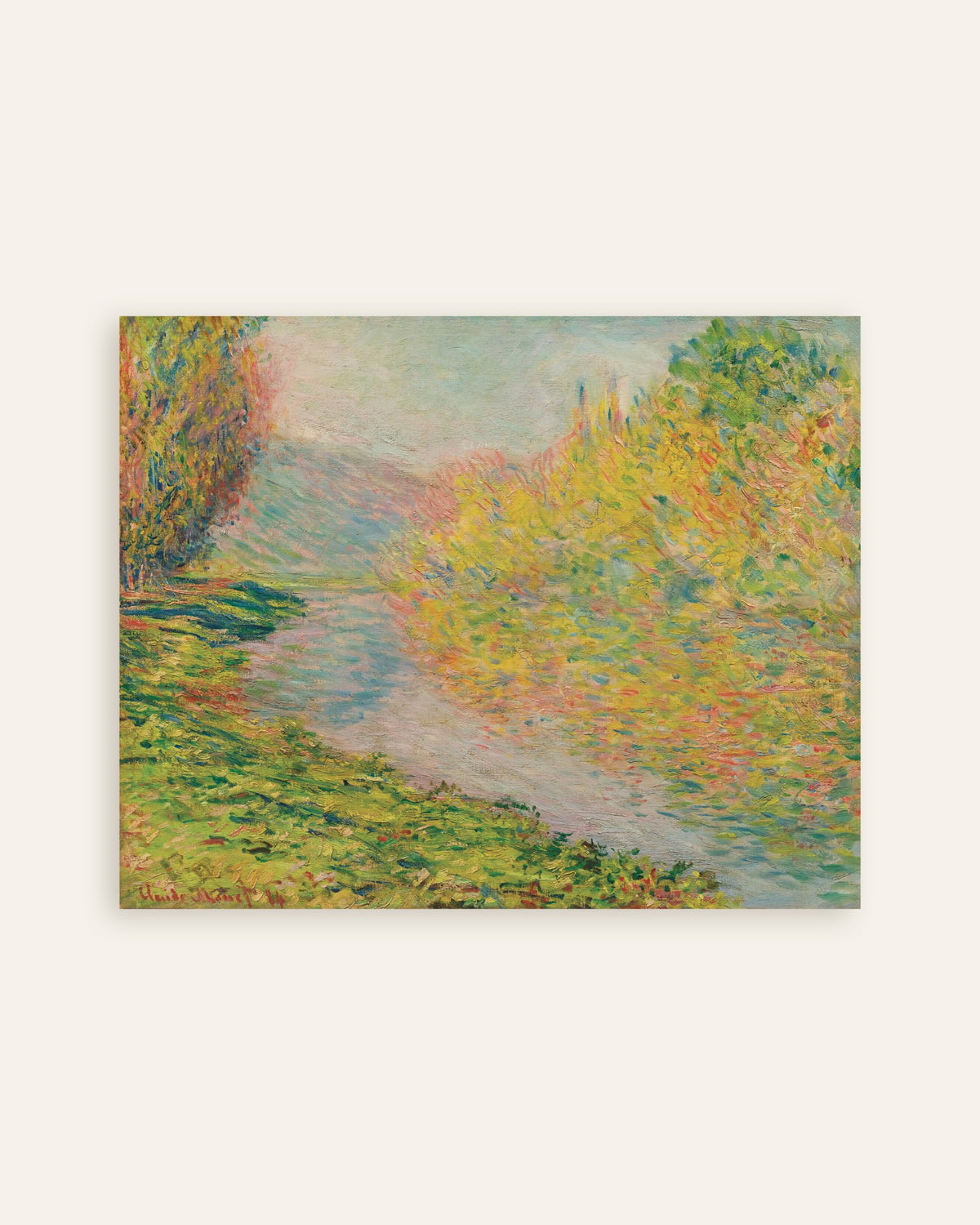 Poster of Autumn at Jeufosse (1884) by Claude Monet, thumbnail