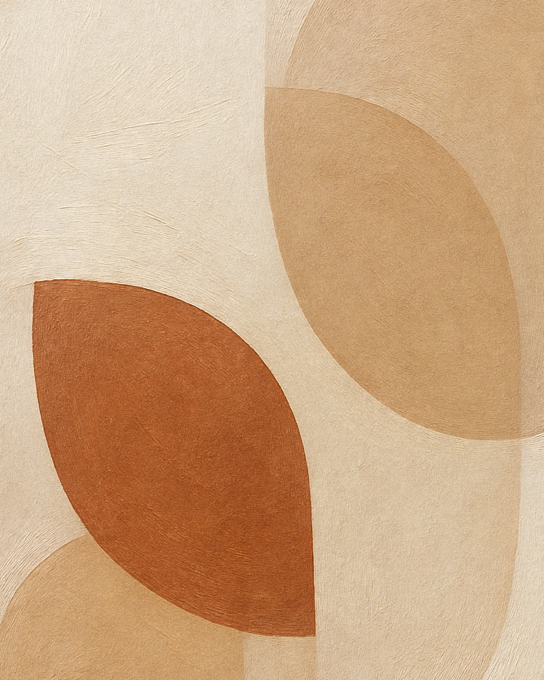 Autumn Foliage – abstract earth-toned leaf shapes Poster