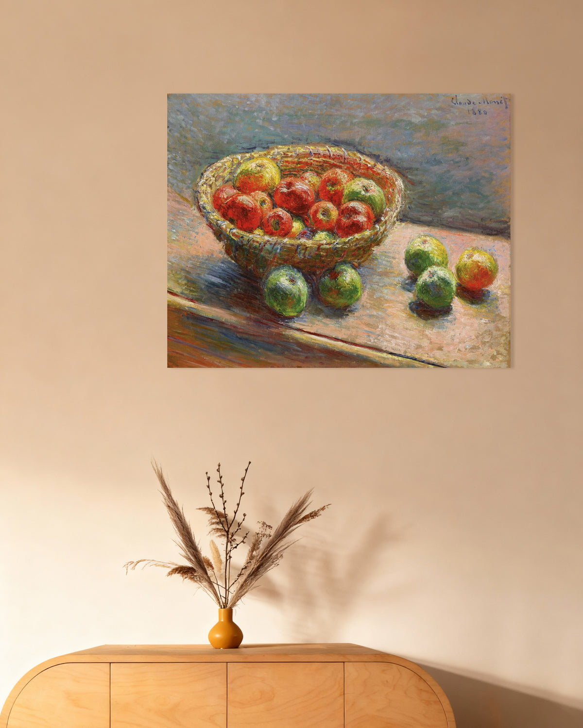 Poster of Basket of Apples (1880) by Claude Monet