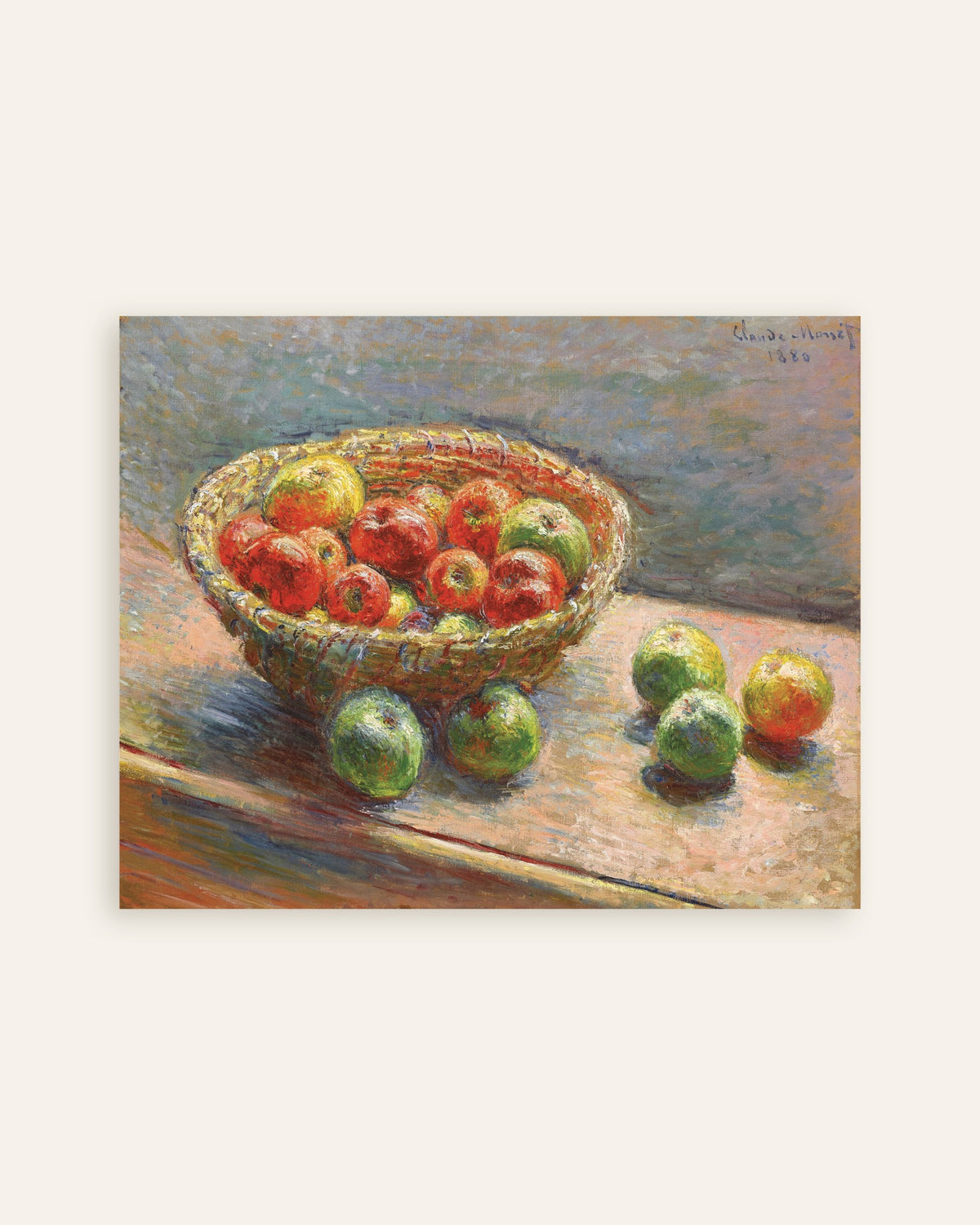 Poster of Basket of Apples (1880) by Claude Monet, thumbnail
