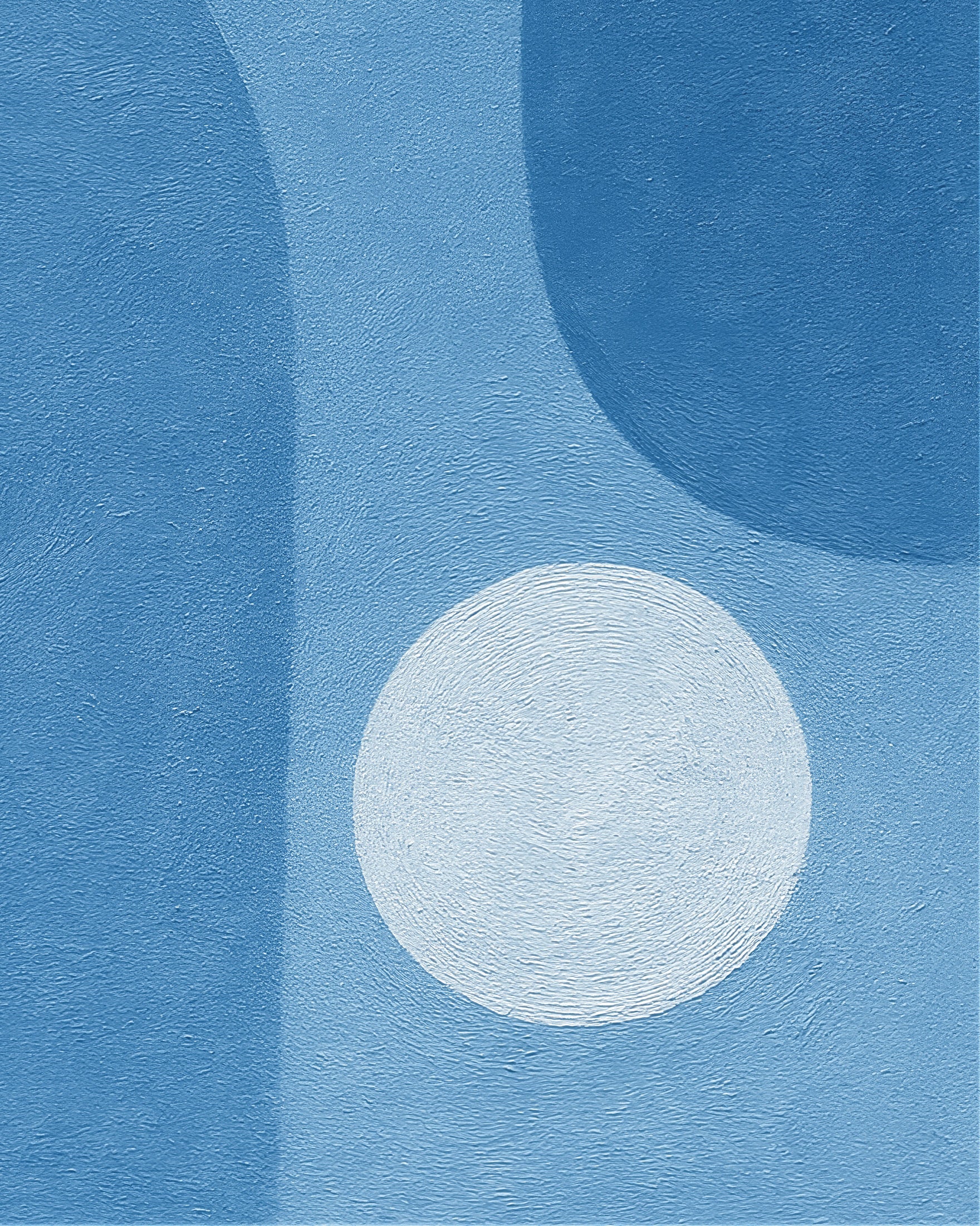 Blue Atmosphere – abstract blue shapes poster