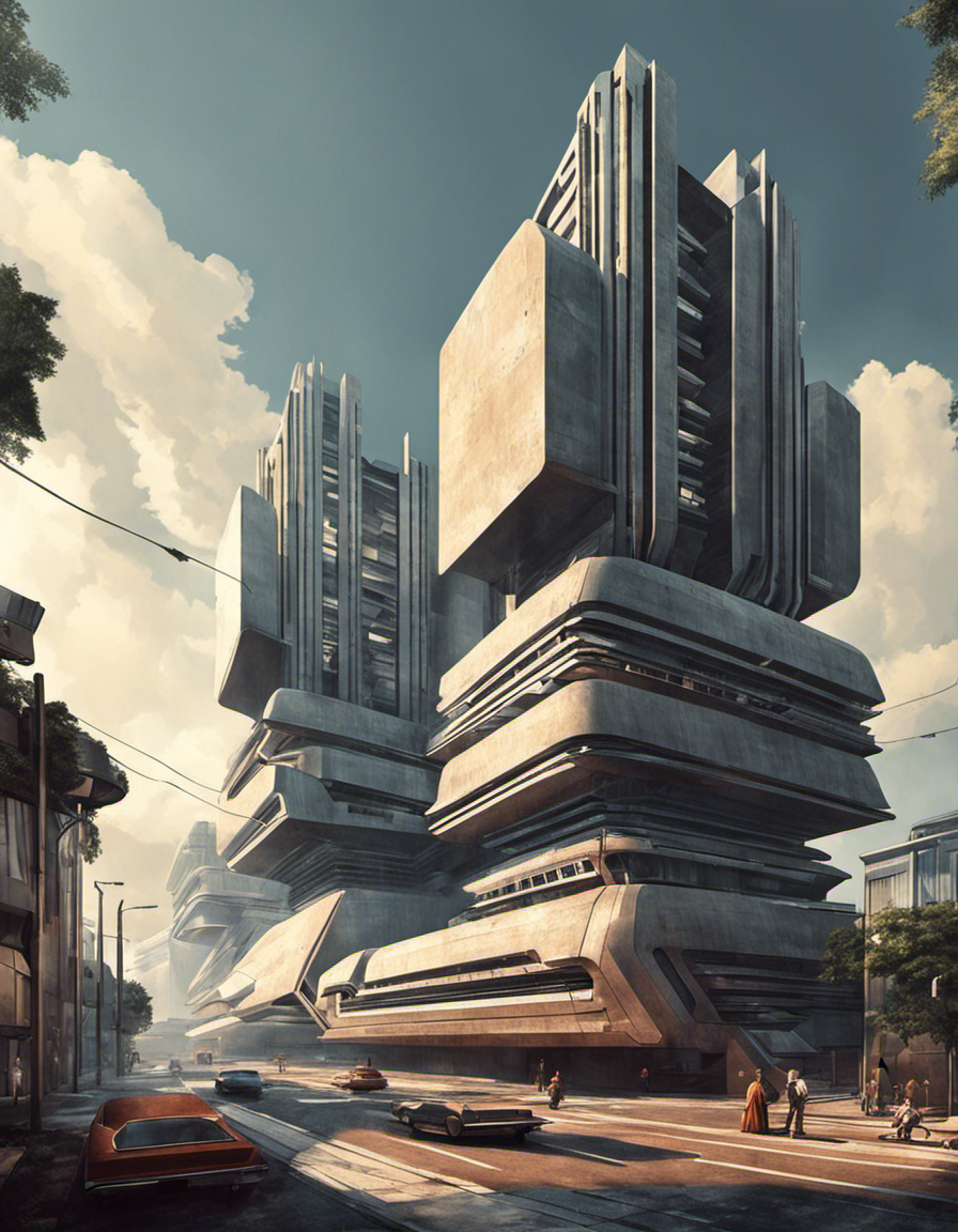 Futuristic retro, brutalist design – Art print
