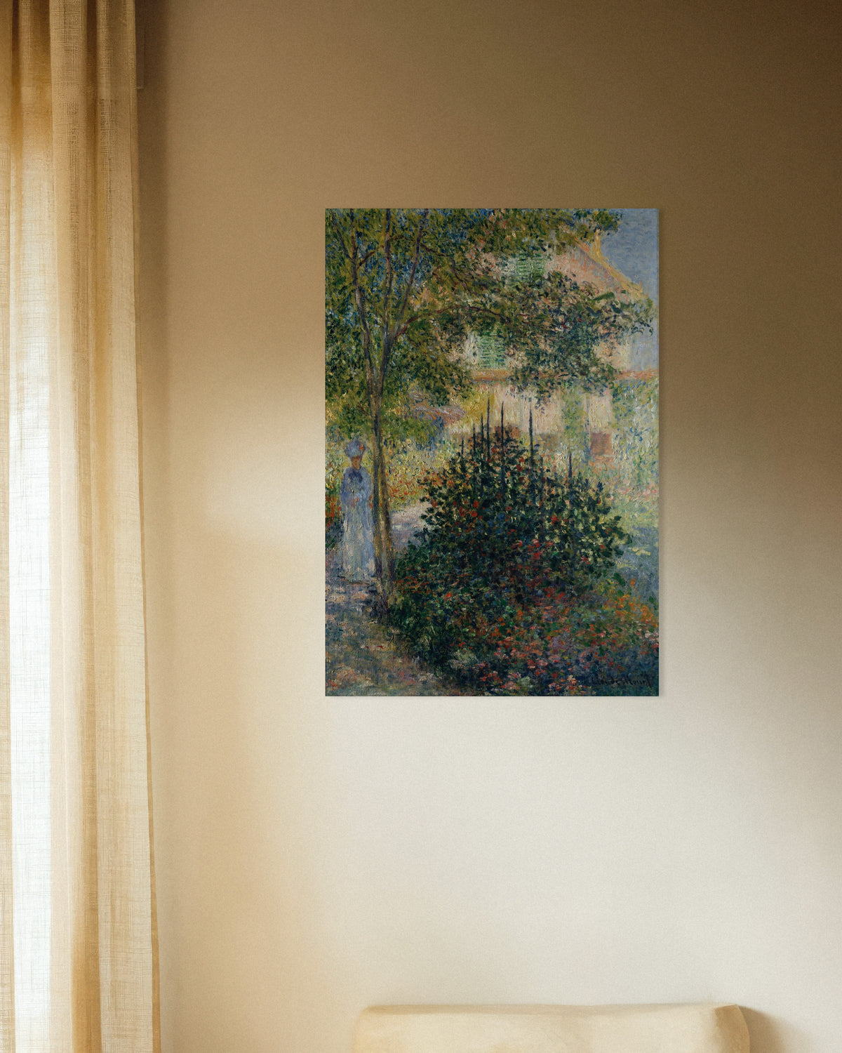 Poster of Camille Monet in the Garden at Argenteuil (1876) by Claude Monet