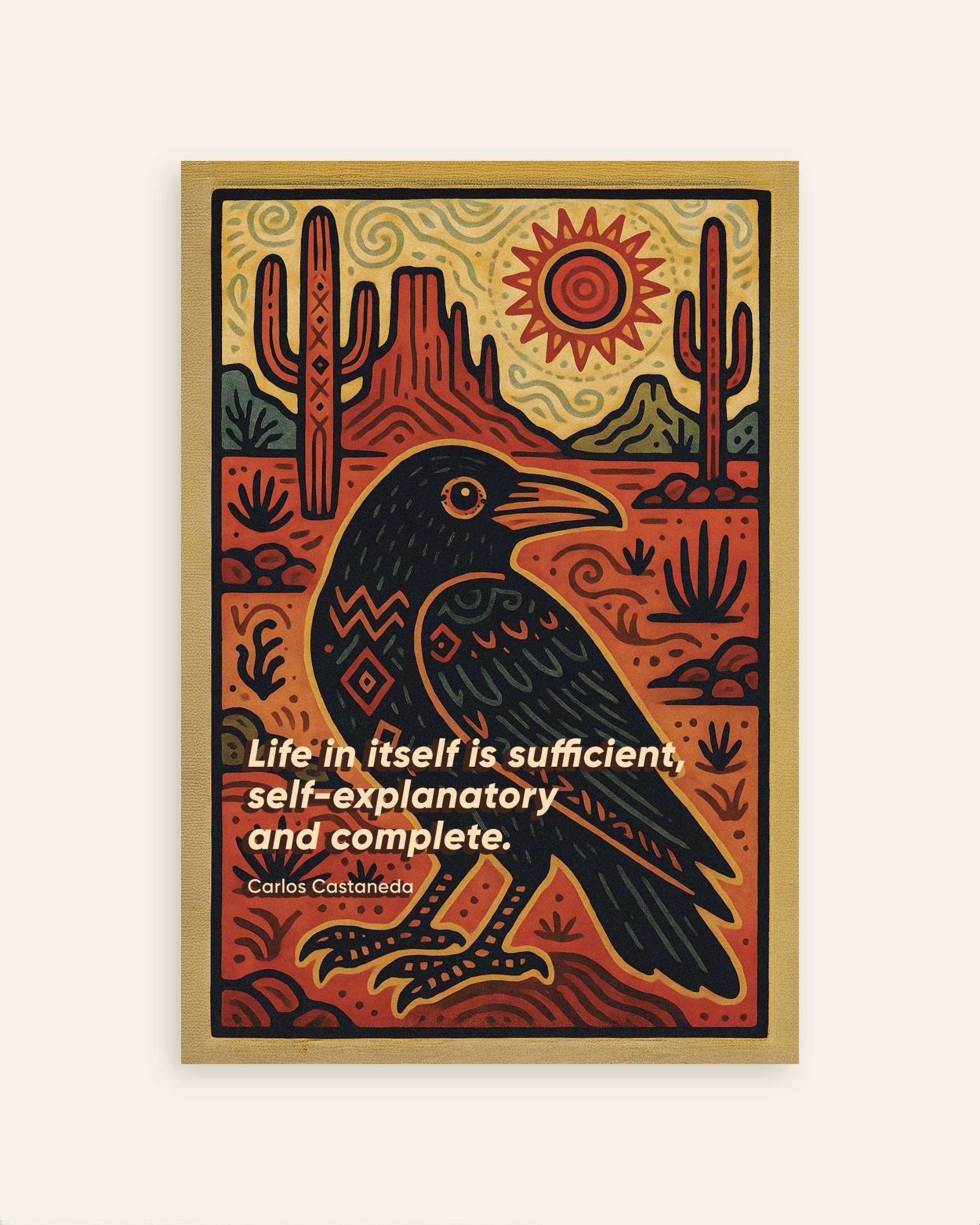 Poster of Carlos Castaneda Quote Art Print - Journey to Ixtlan: The Lessons of Don Juan, thumbnail