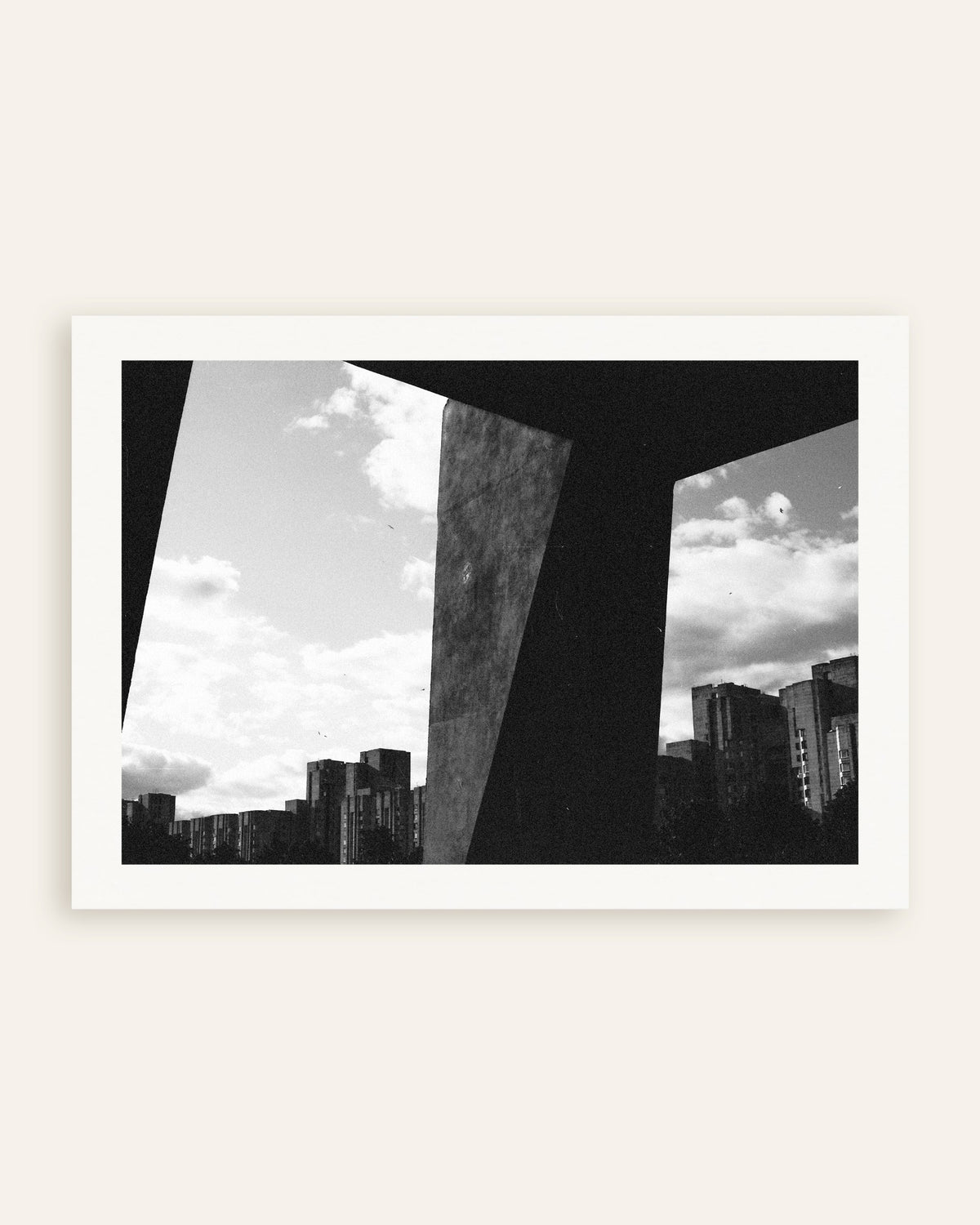 Poster of City Seen Between Concrete Pillars, thumbnail