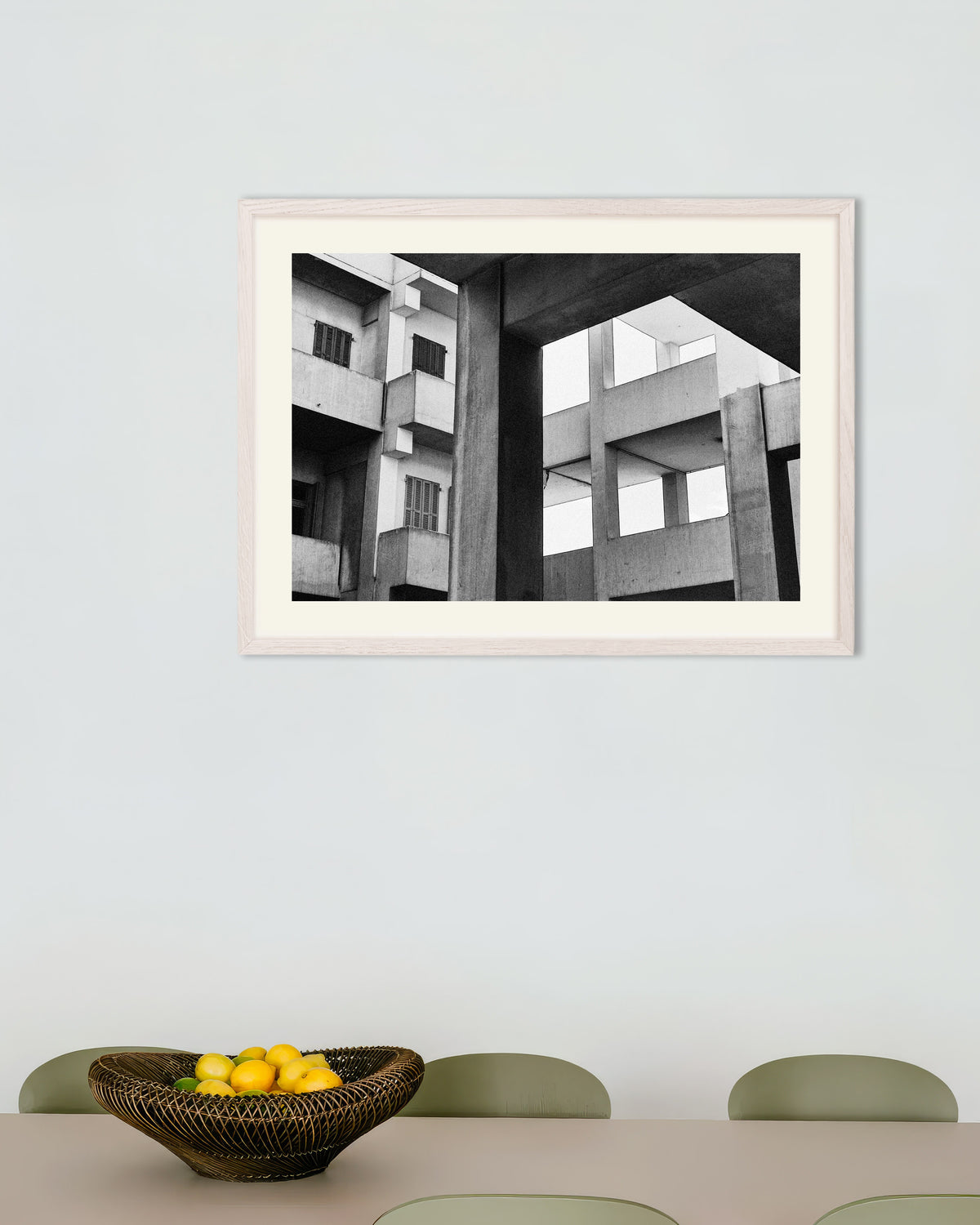 Poster of Concrete Frames and Shutters, with white wooden frame