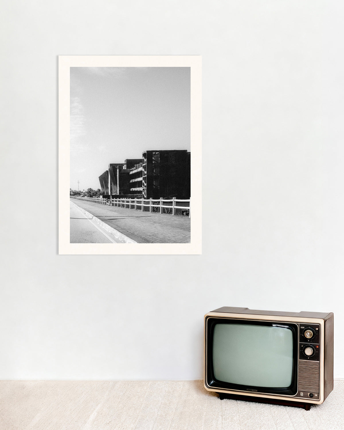 Poster of Concrete Ruin by the Road
