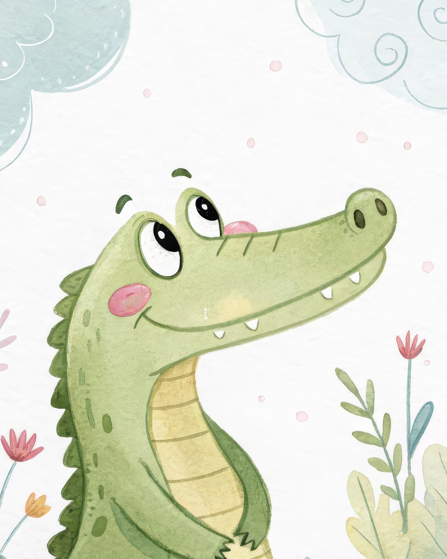 Crocodile Poster - Safari Nursery Wall Art