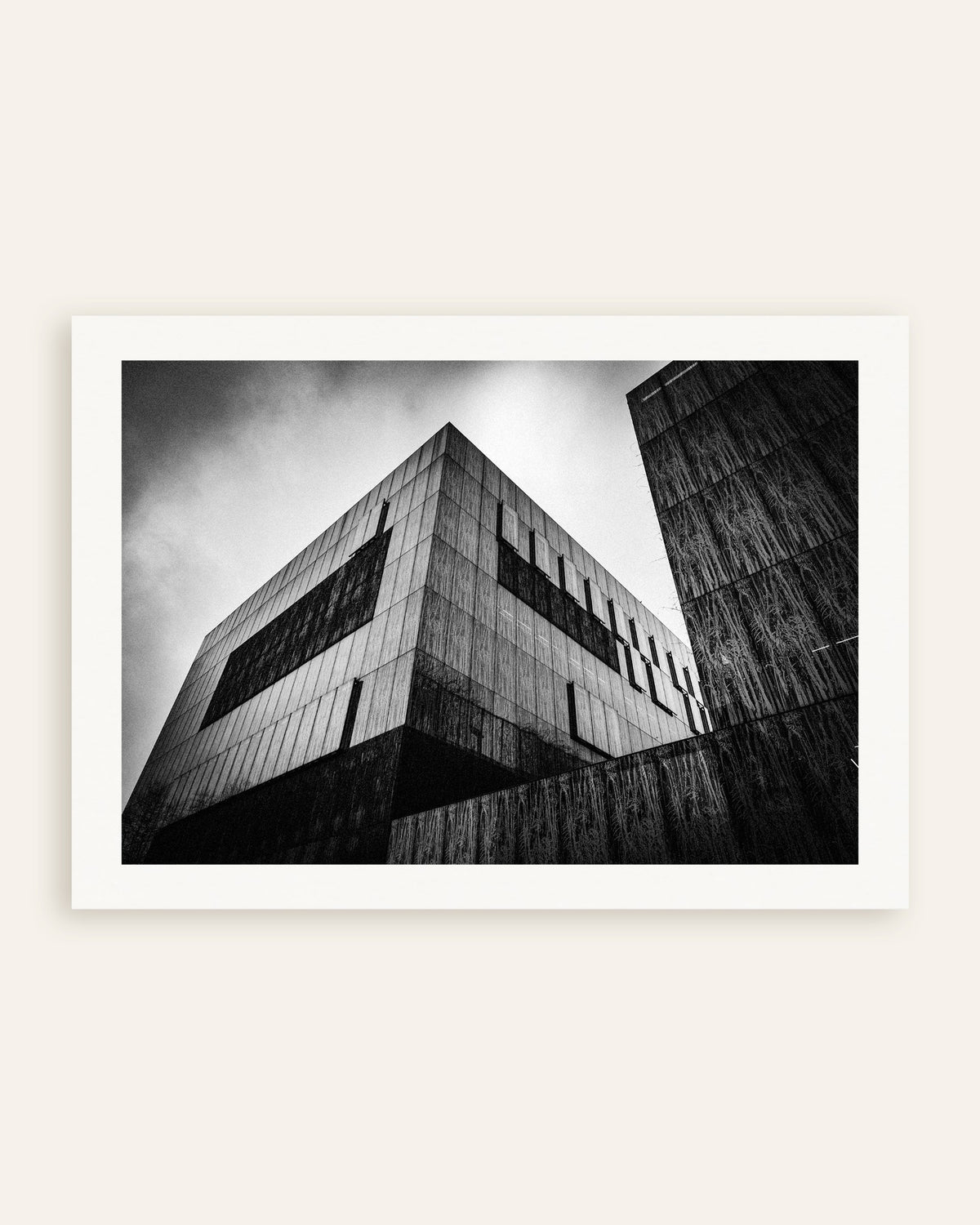 Poster of Dark Concrete Box Under Clouds, thumbnail