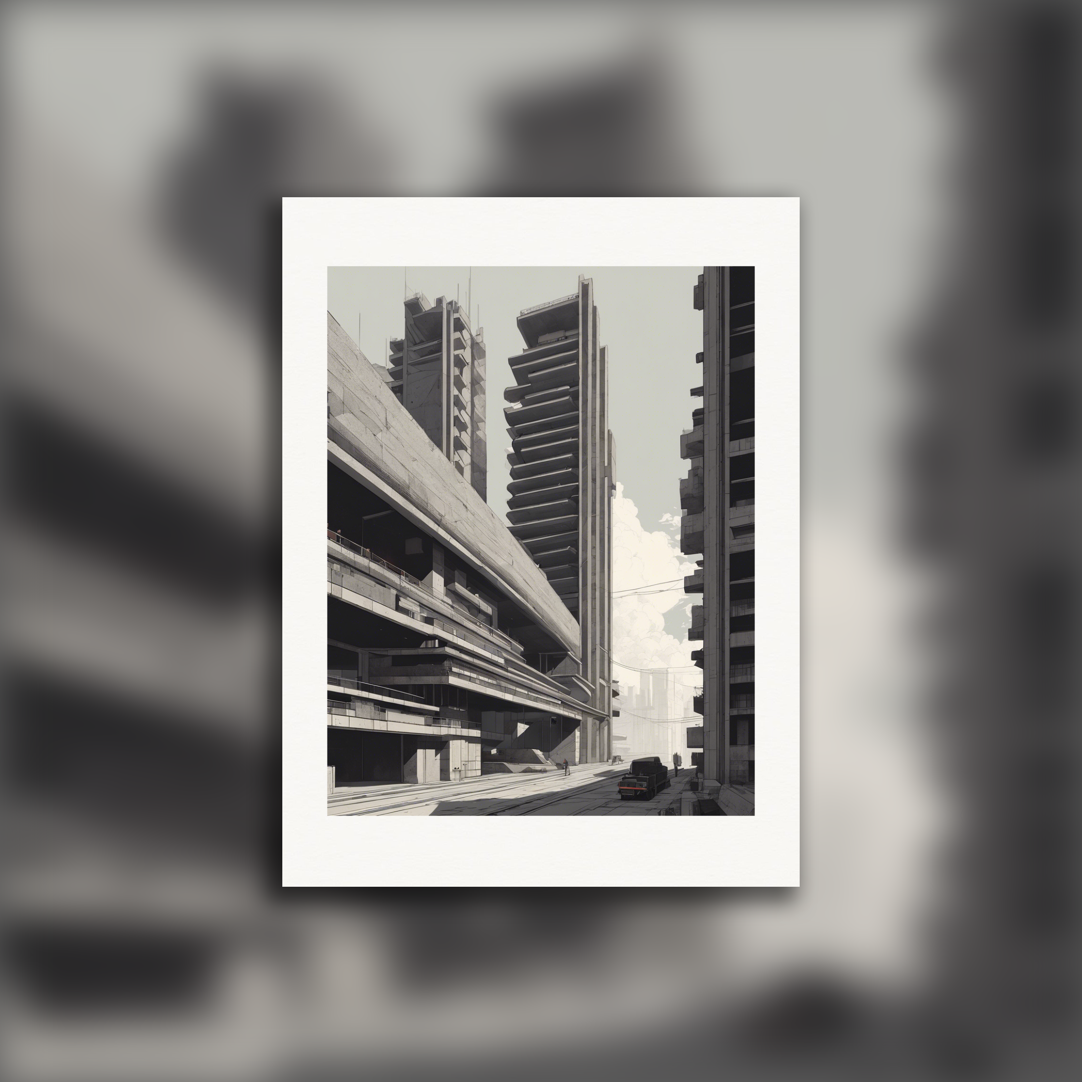 Lo-fi, Brutalist architecture – Art Print