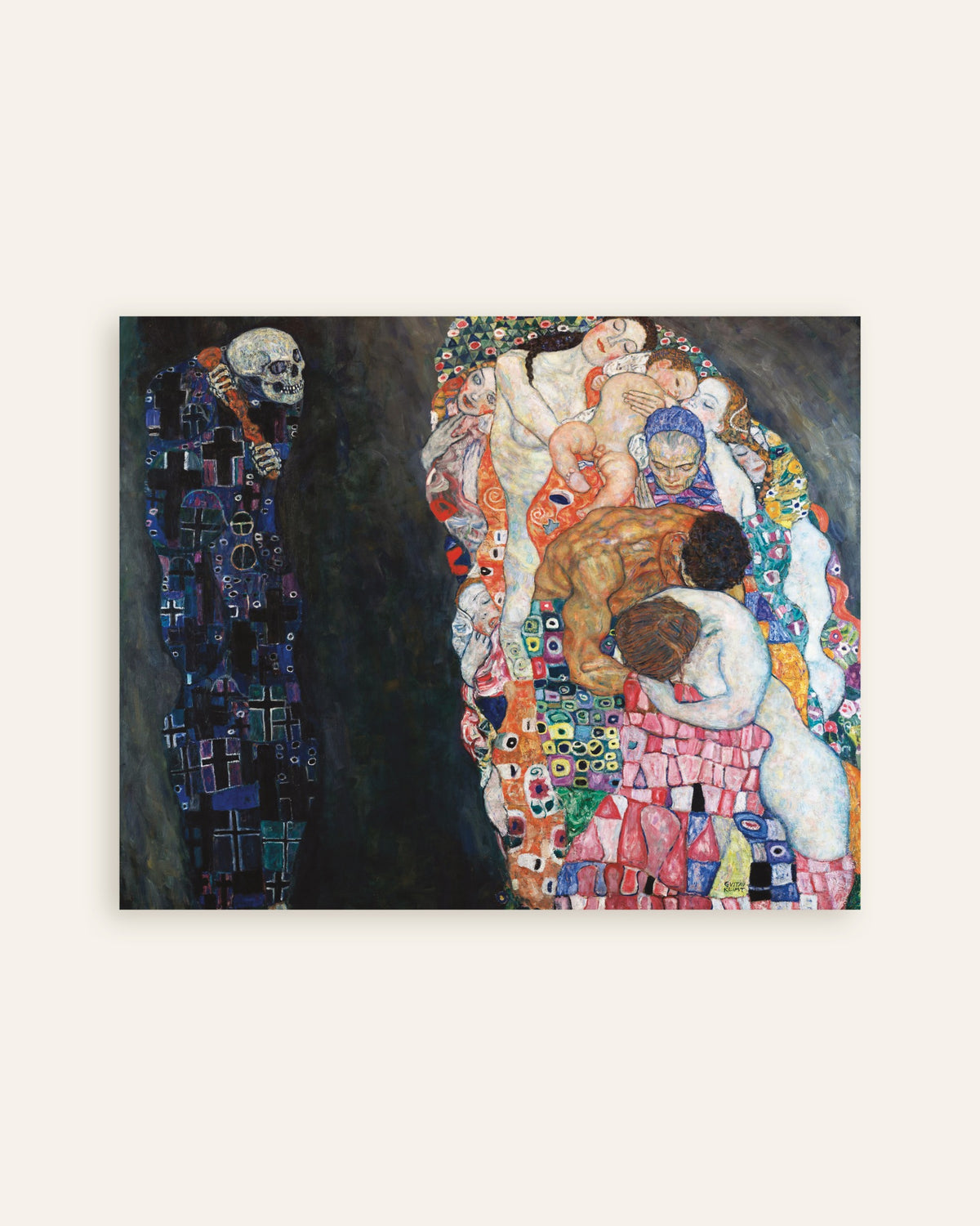 Poster of Death and Life (1910–1915) by Gustav Klimt, thumbnail