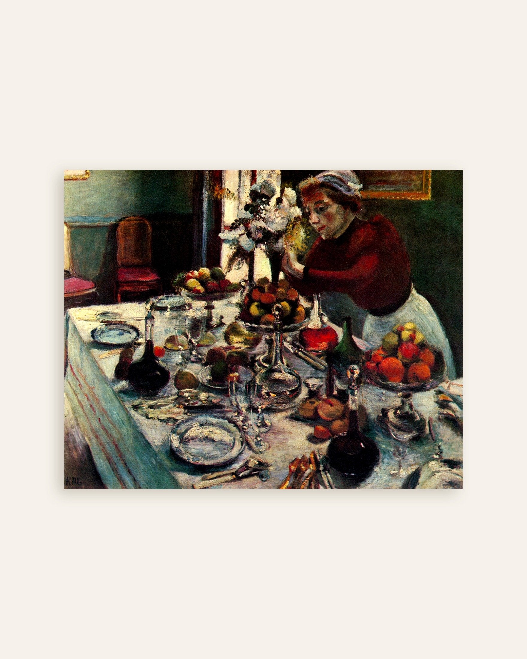 Poster of Dinner table (1897) by Henri Matisse, thumbnail