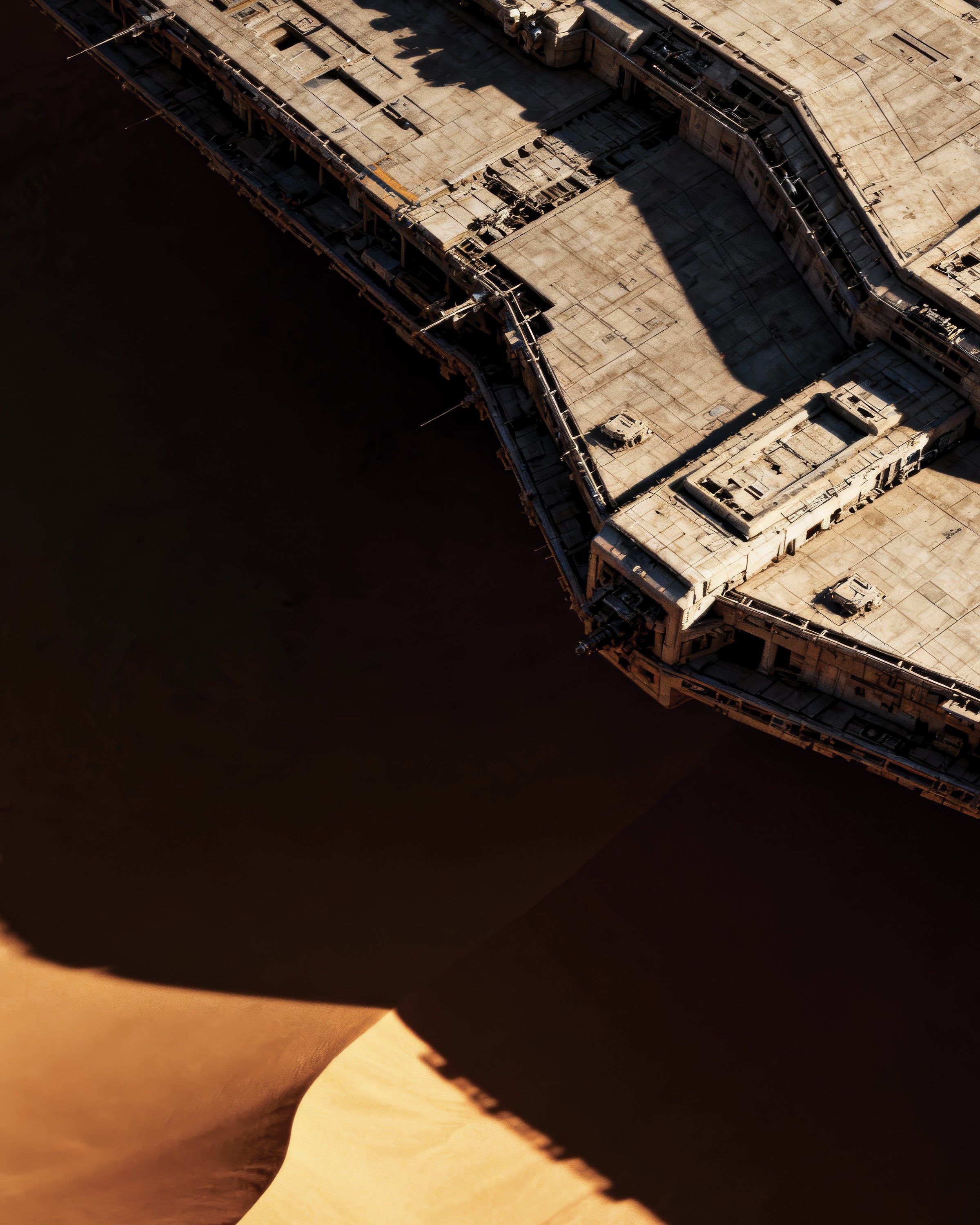 Desert Ship Poster, Sci-Fi Sand Art Print