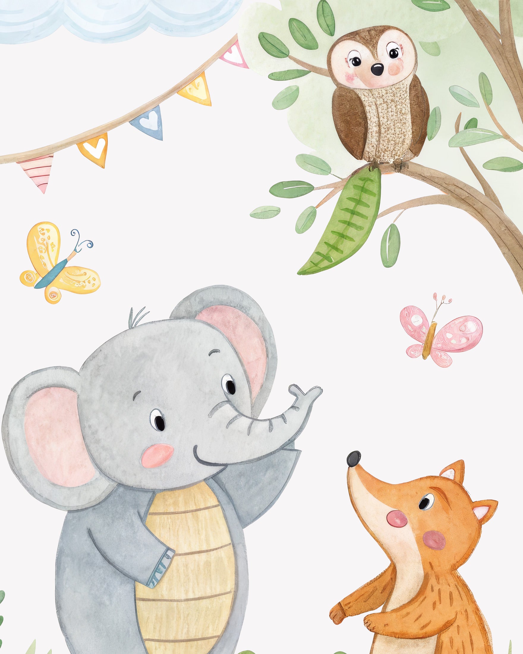 Birthday Party Animals Poster - Nursery Birthday Decoration