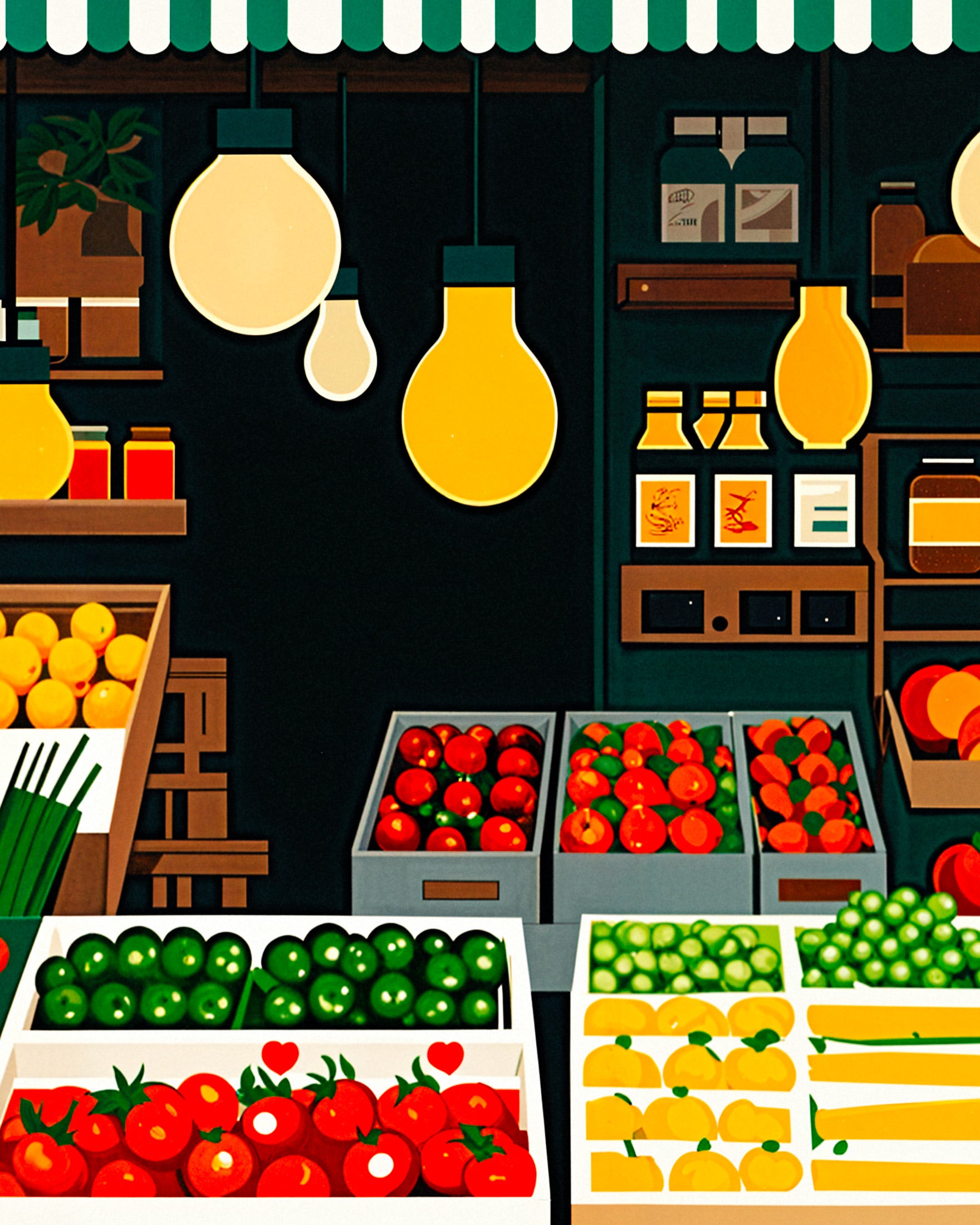 Supermarket, fresh produce and veg – Print